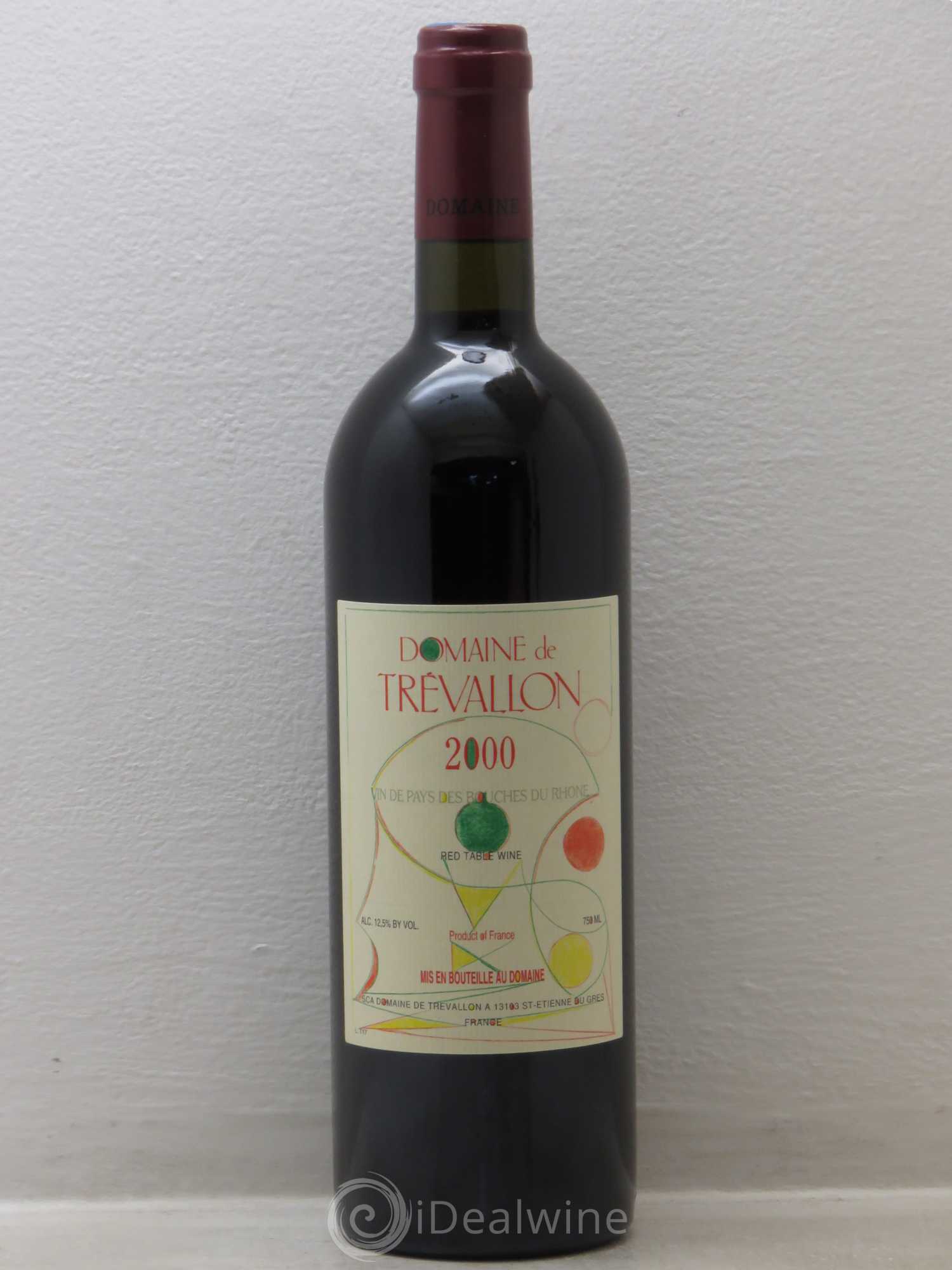 Coteaux d'Aix-en-Provence Trévallon (Domaine de) Eloi Dürrbach Vdp bouches du Rhône 2000 - Lot de 1 bouteille - 0