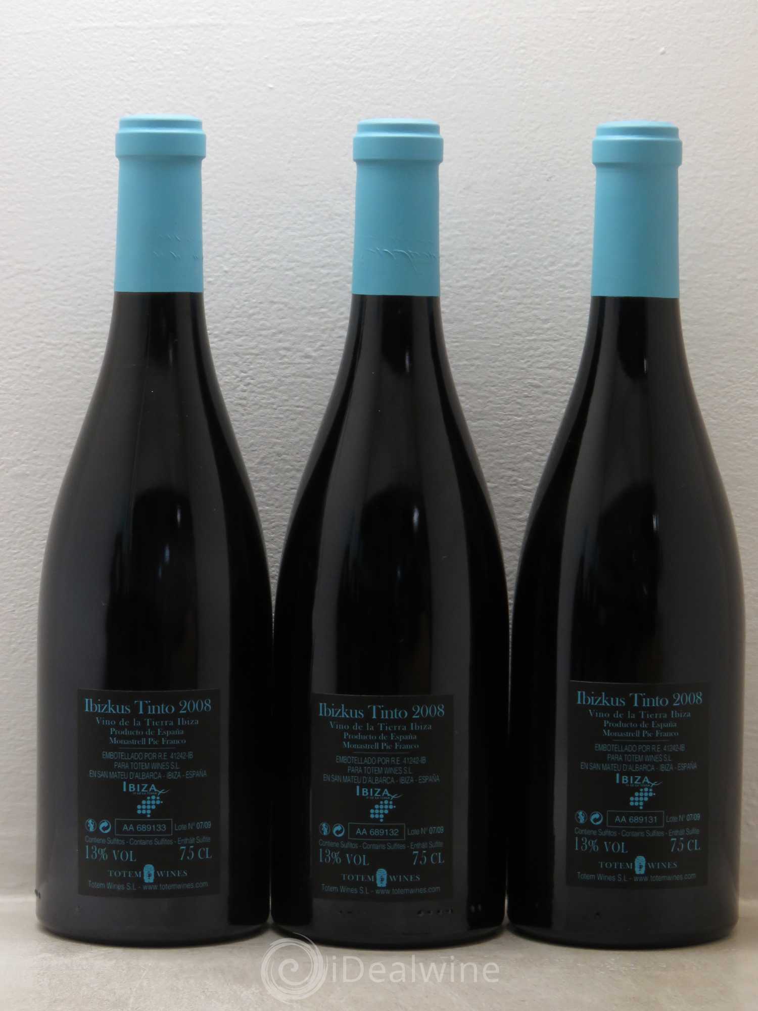 Espagne Ibizkus Tinto Vino de la Tierra Ibiza 2008 - Posten von 6 Flaschen - 2