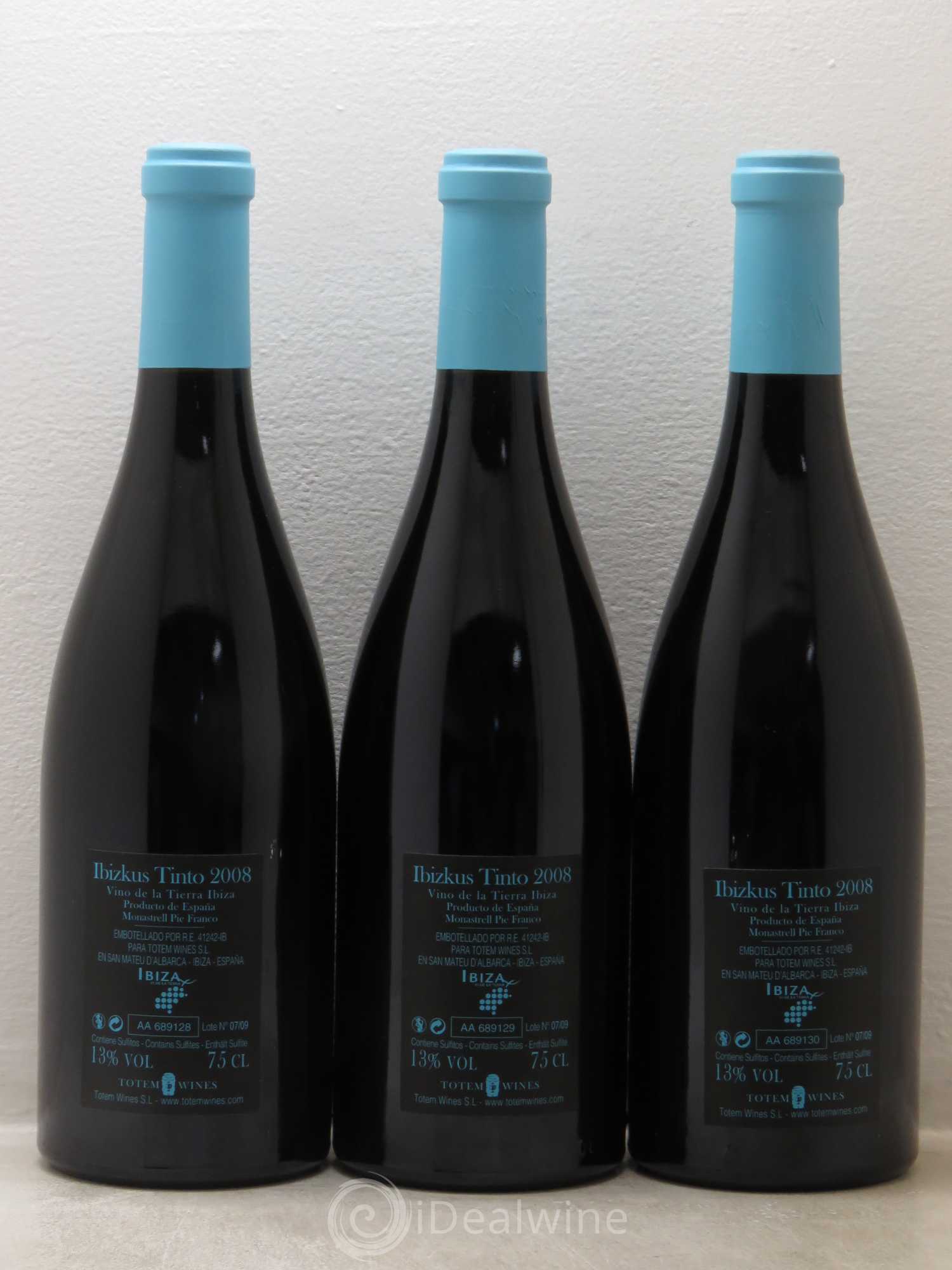 Espagne Ibizkus Tinto Vino de la Tierra Ibiza 2008 - Posten von 6 Flaschen - 4