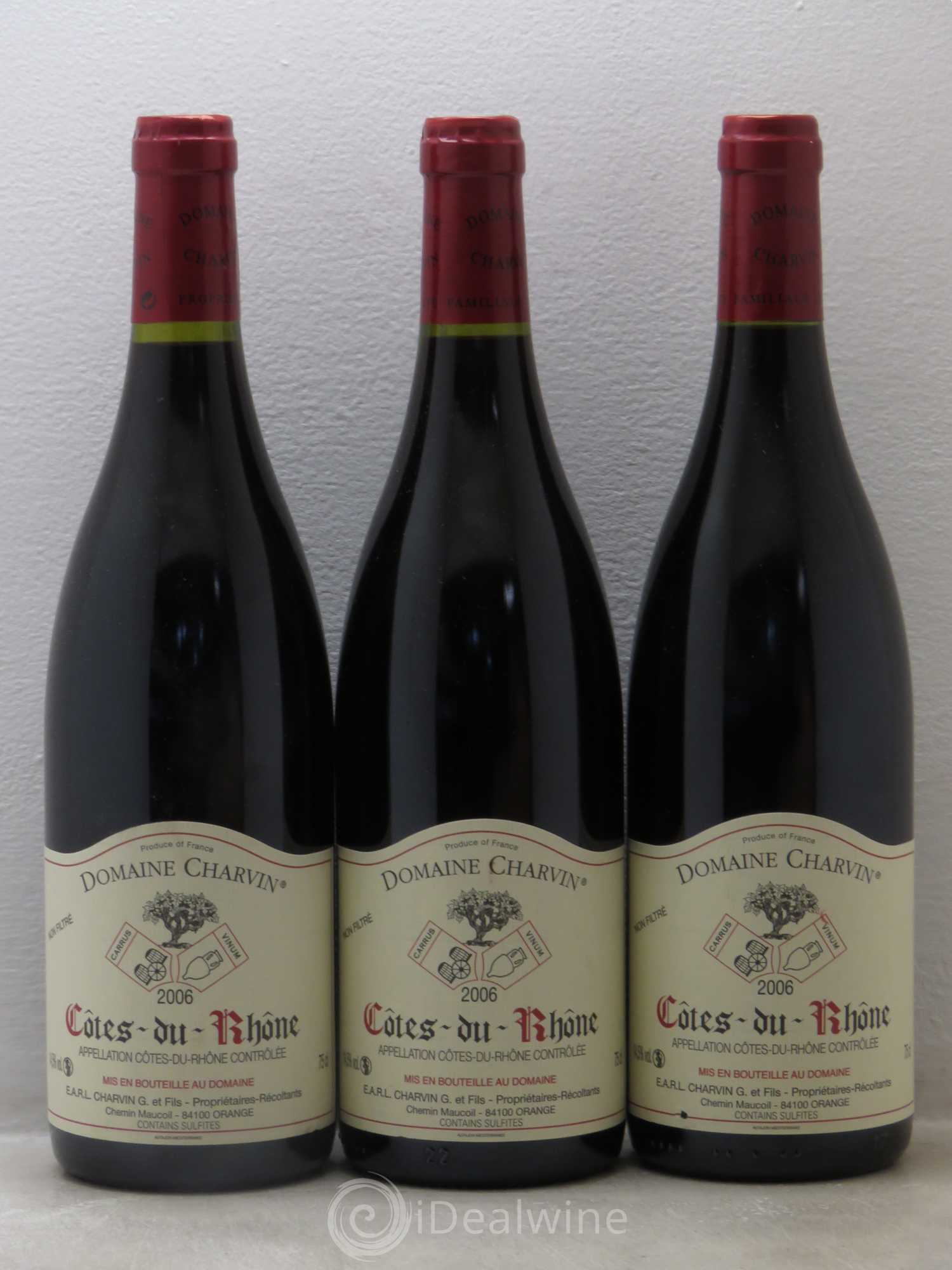 Côtes-du-Rhône Charvin (Domaine) 2006 - Lot de 6 bouteilles - 1