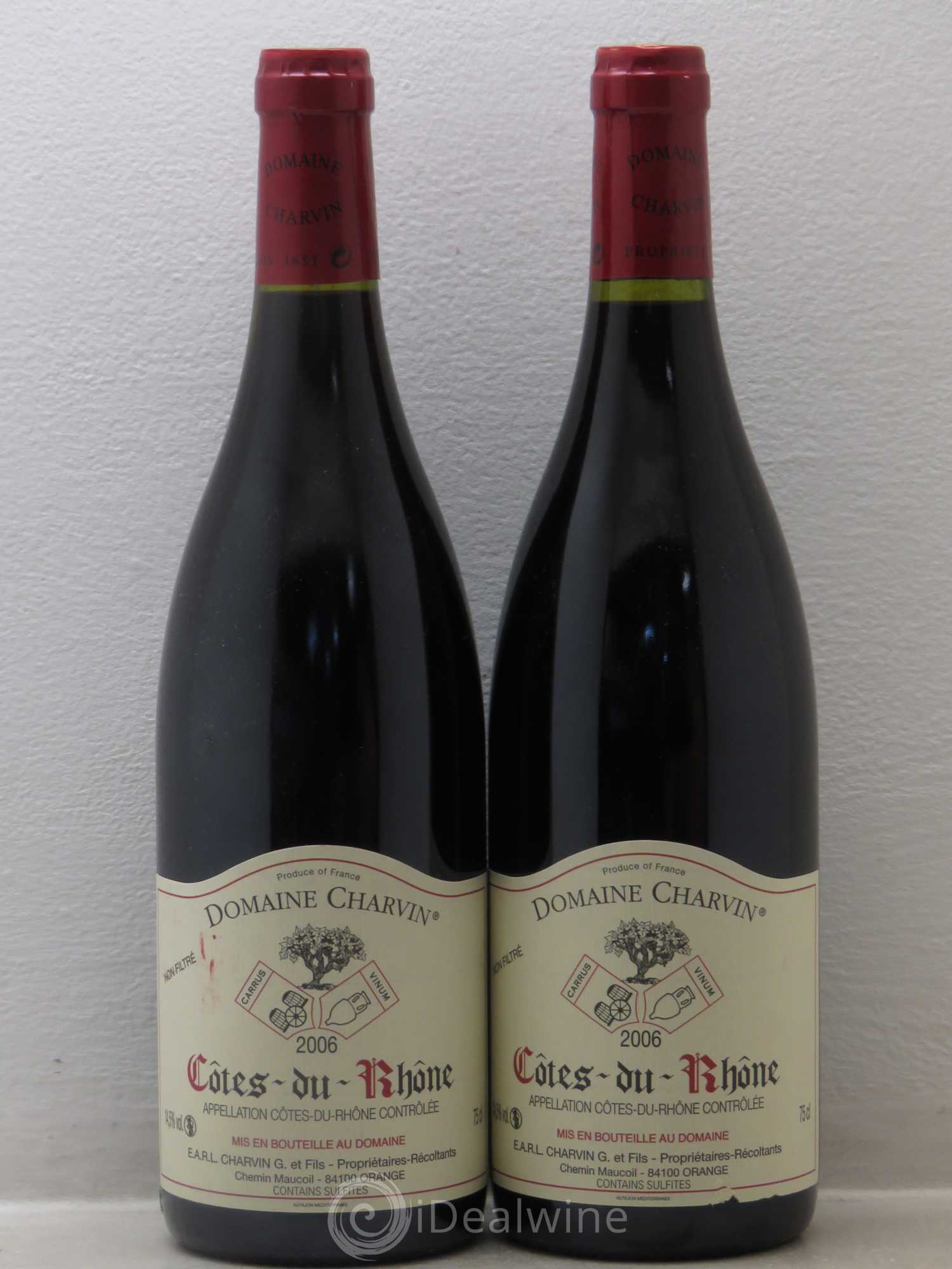 Côtes-du-Rhône Charvin (Domaine) 2006 - Lot de 2 bouteilles - 0