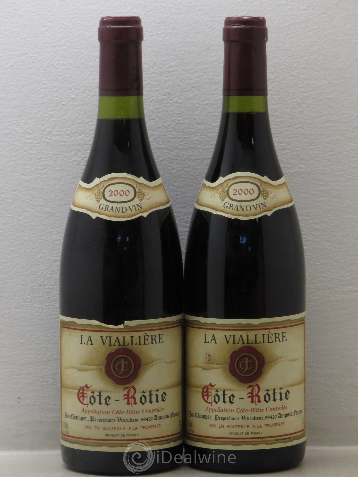 Côte-Rôtie Champet la vialliere 2000 - Posten von 2 Flaschen - 0