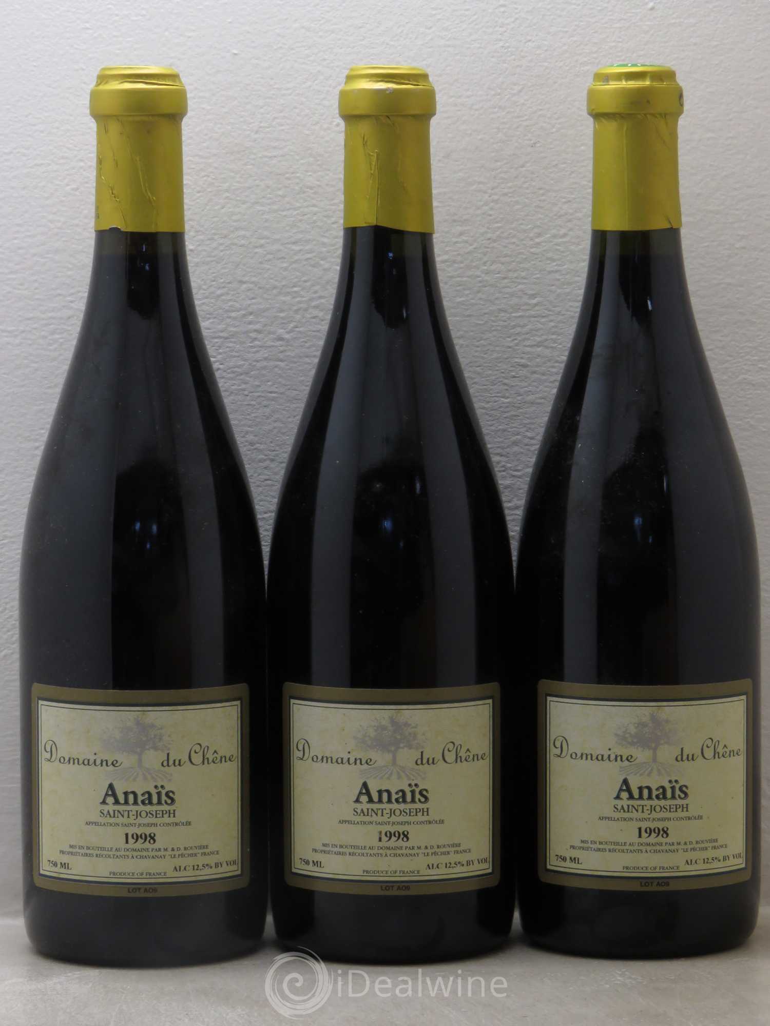 Saint-Joseph Anaïs Domaine du Chêne 1998 - Posten von 3 Flaschen - 0