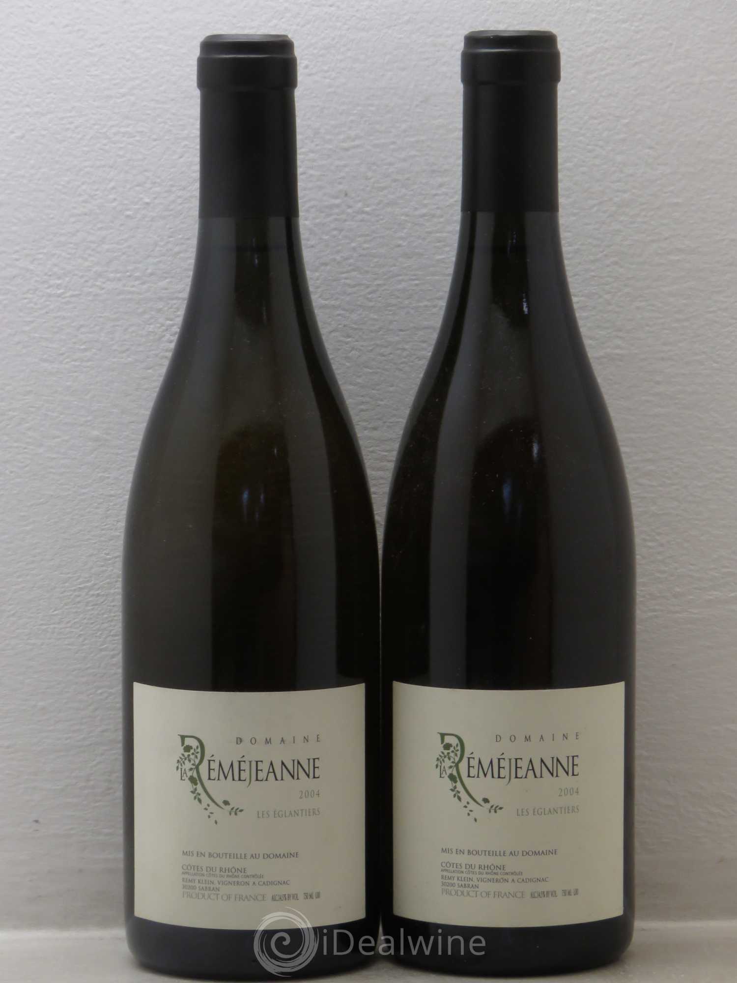 Côtes-du-Rhône Les Eglantiers - Remejeanne 2004 - Posten von 2 Flaschen - 0