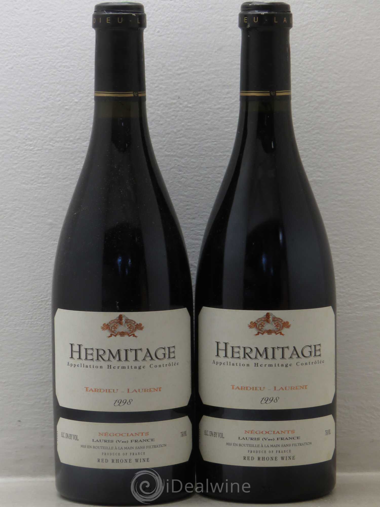 Hermitage Maison Tardieu-Laurent 1998 - Lot de 2 bouteilles - 0