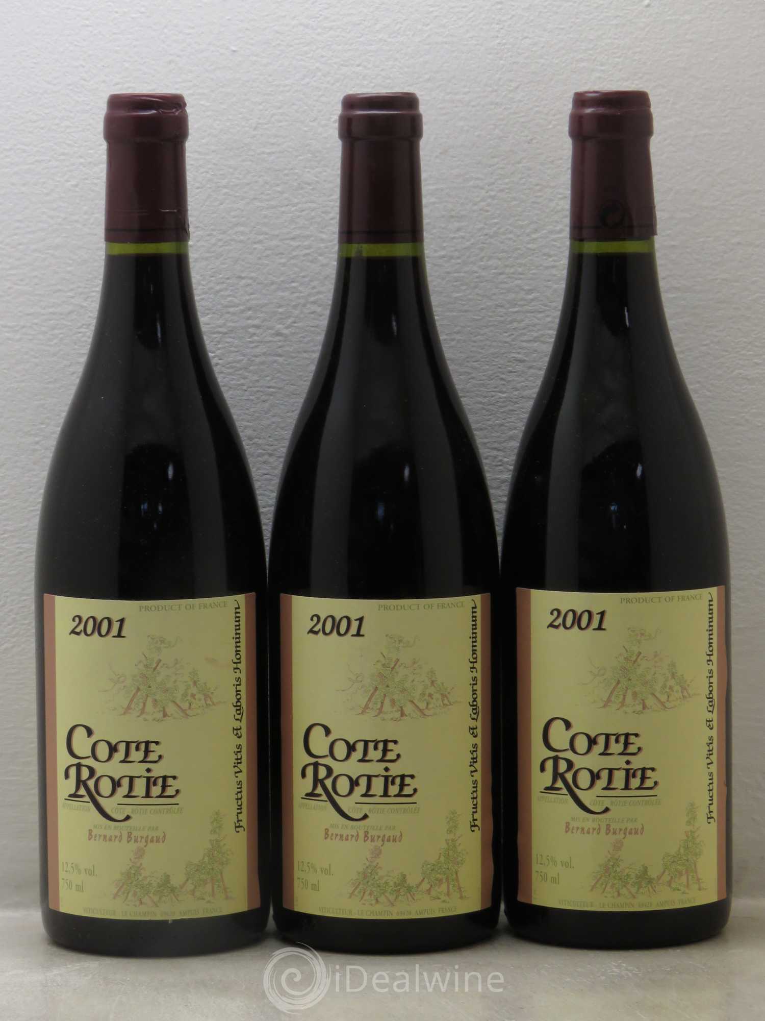 Côte-Rôtie Bernard Burgaud 2001 - Lot de 3 bouteilles - 0
