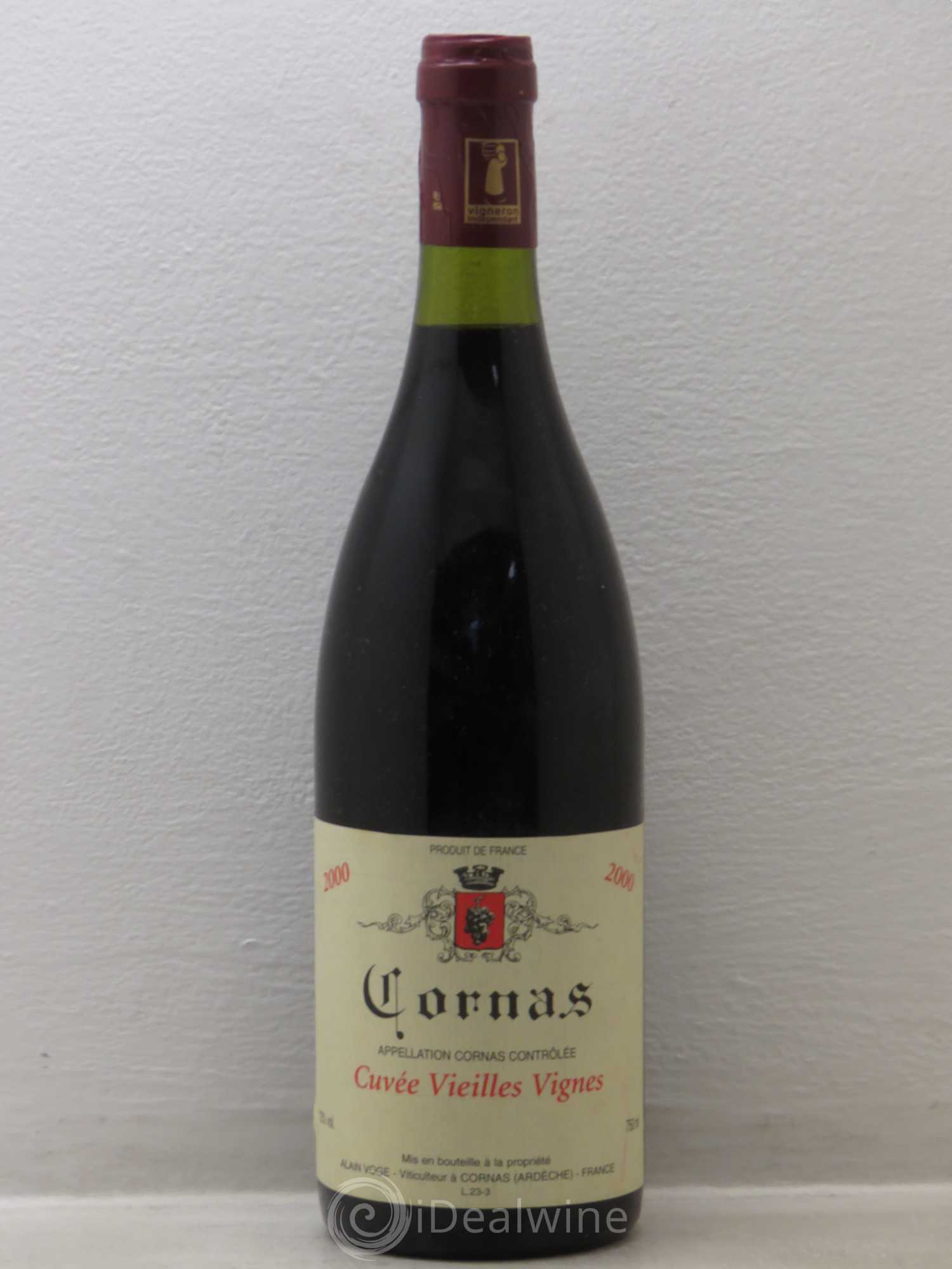 Cornas Les Vieilles Vignes Alain Voge (Domaine) 2000 - Lot de 1 bouteille - 0