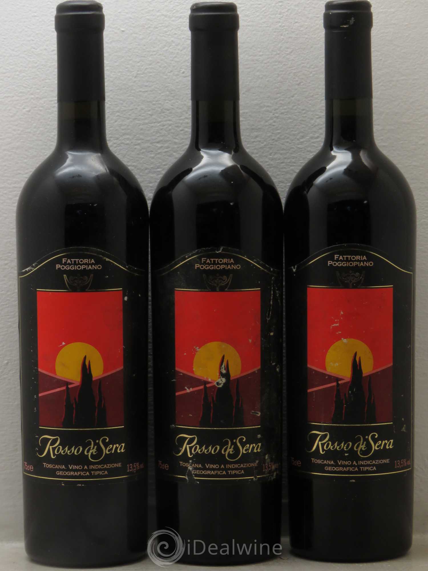 Italie Poggiopiano Rosse di Sera 1997 - Posten von 3 Flaschen - 0