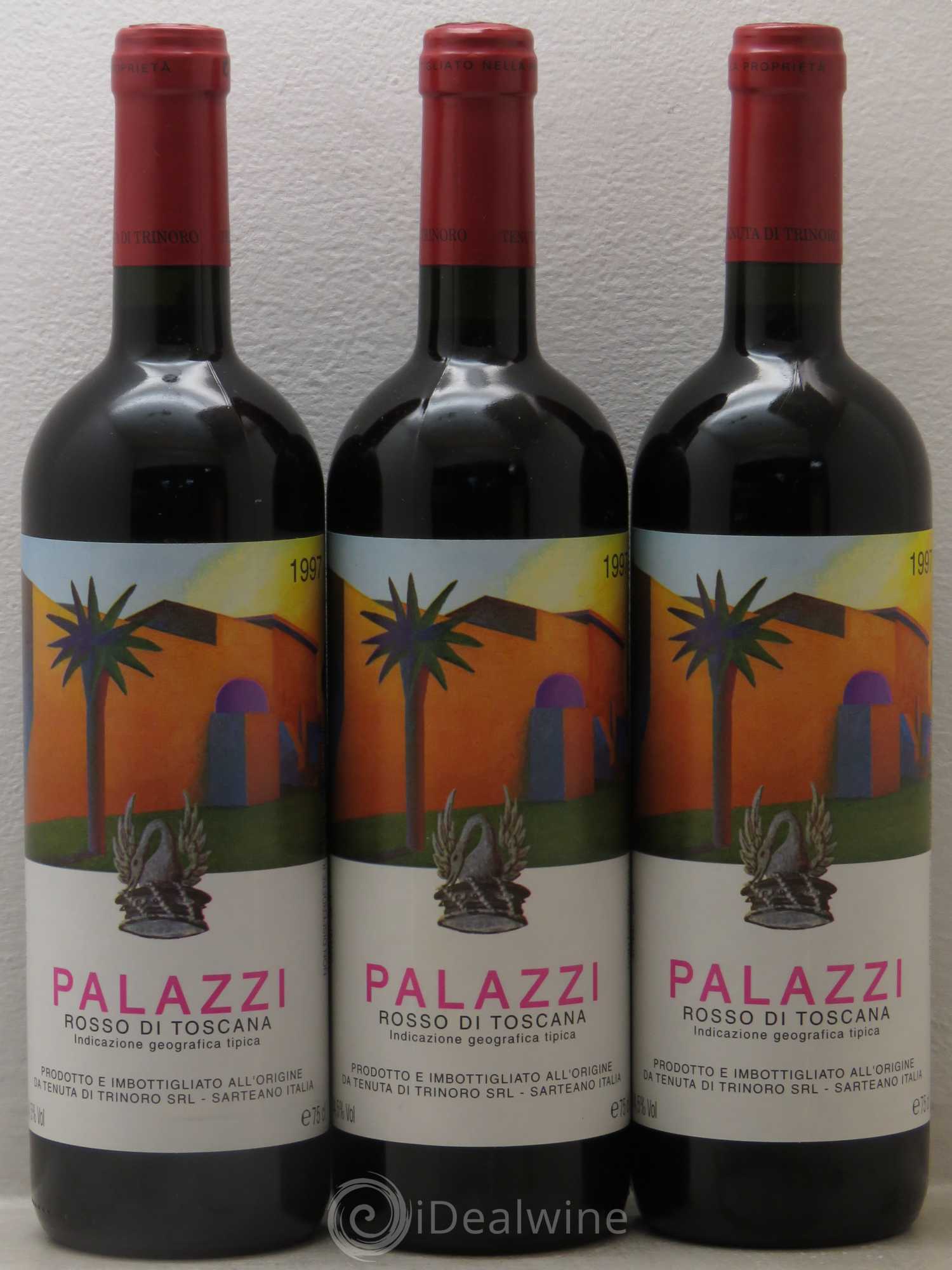 Italie Trinoro Palazzi rosso di Toscana 1997 - Posten von 3 Flaschen - 0