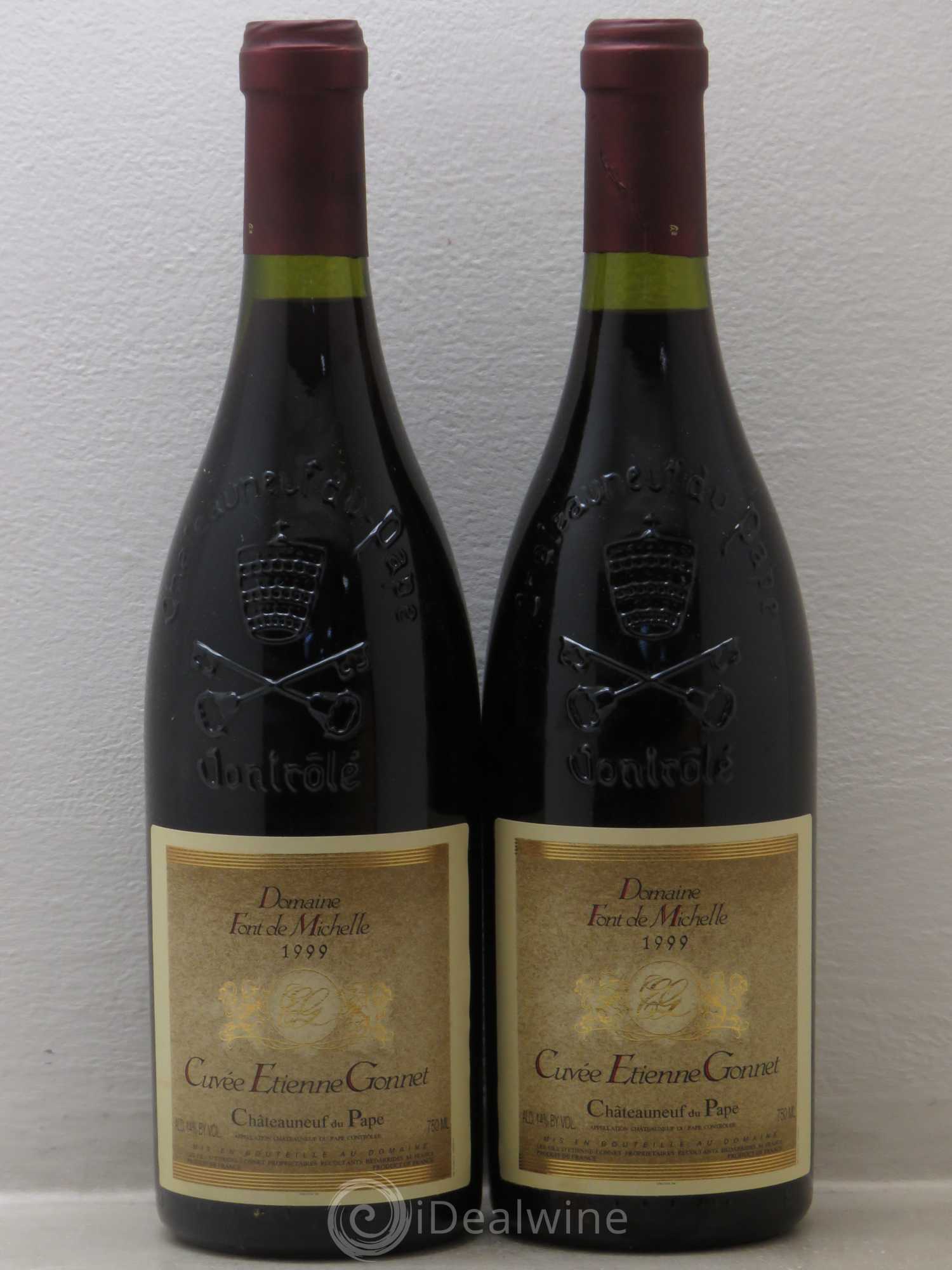 Châteauneuf-du-Pape Domaine Font de Michelle Cuvée Etienne Gonnet Famille Gonnet 1999 - Lot de 2 bouteilles - 0