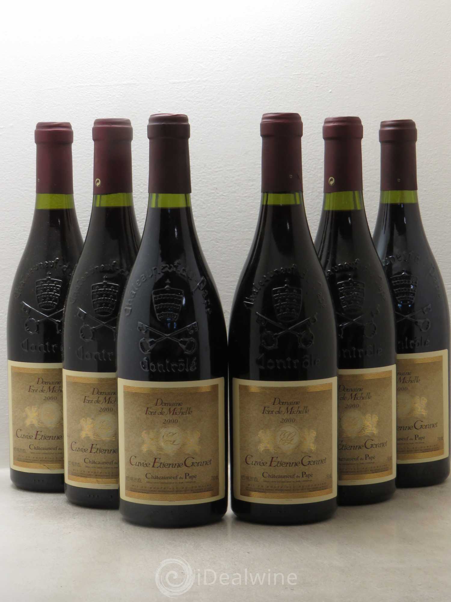 Châteauneuf-du-Pape Domaine Font de Michelle Cuvée Etienne Gonnet Famille Gonnet 2000 - Lot de 6 bouteilles - 0