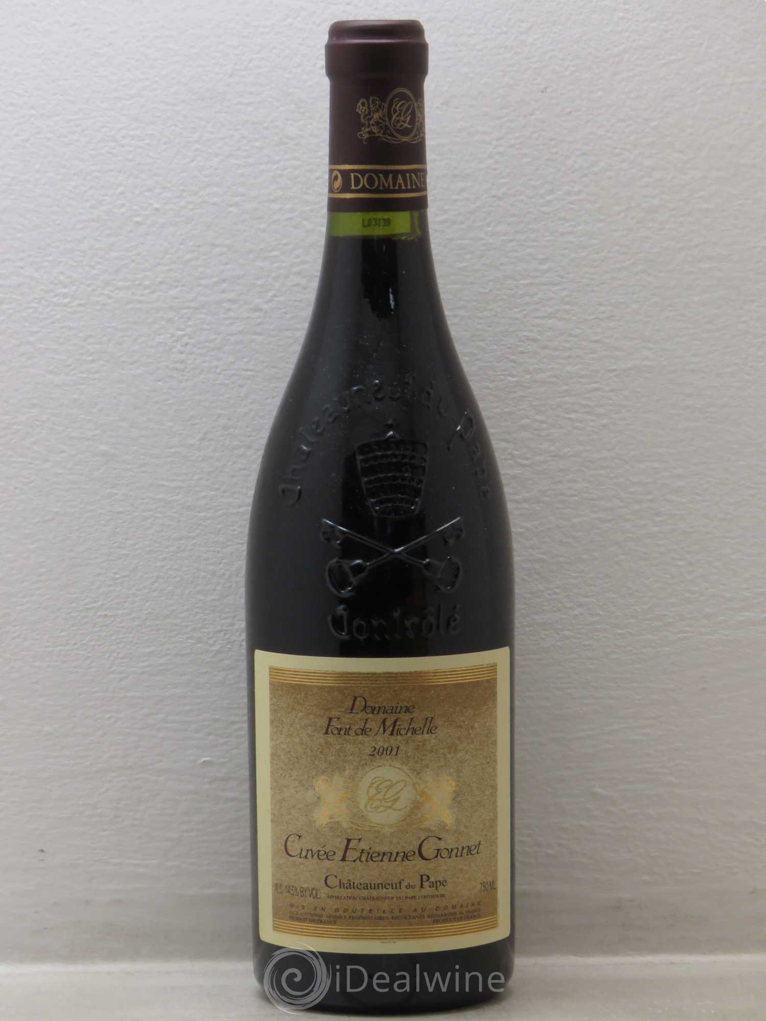 Châteauneuf-du-Pape Domaine Font de Michelle Cuvée Etienne Gonnet Famille Gonnet 2001 - Lot de 1 bouteille - 0