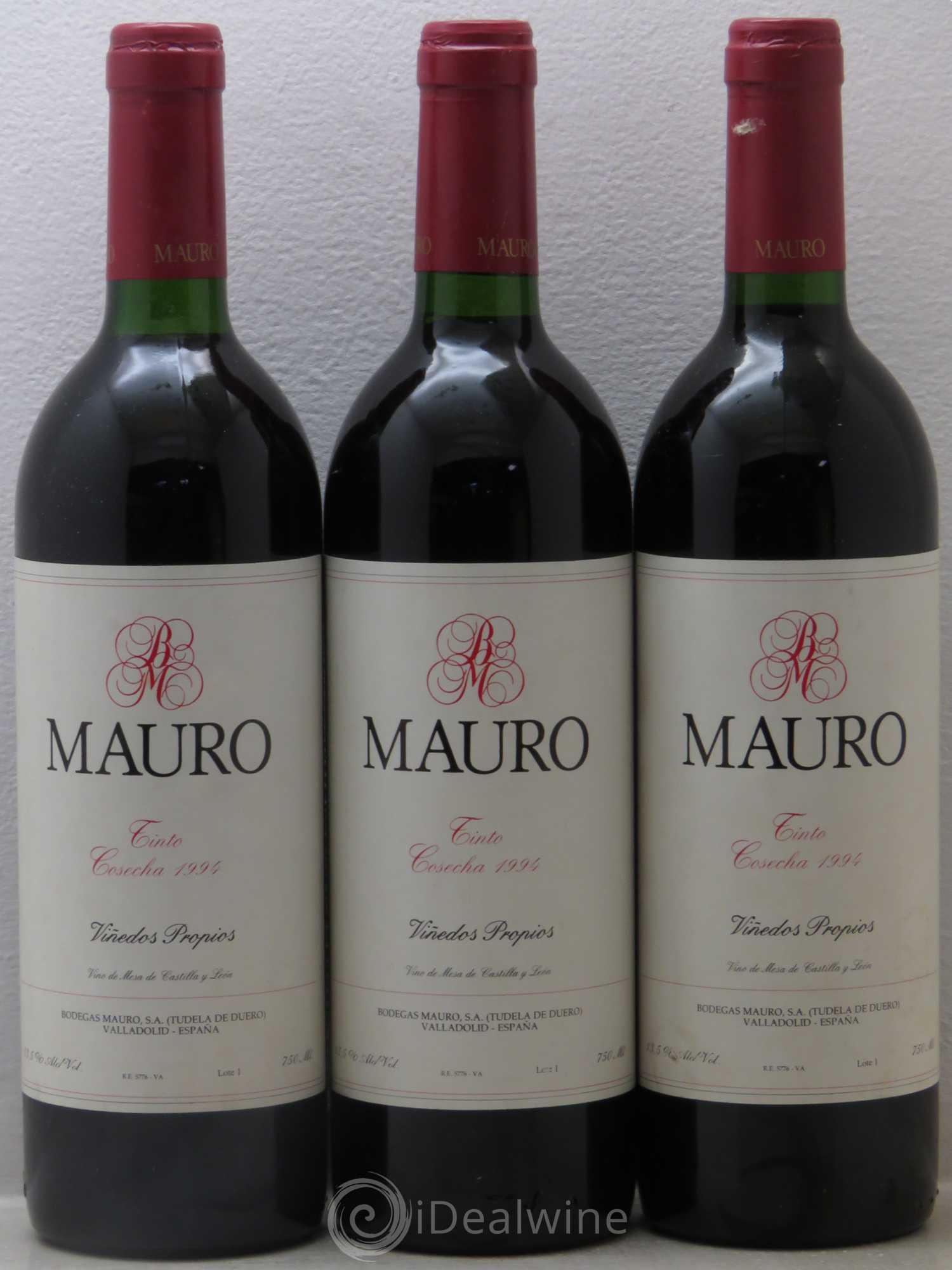 Vino de la Terra de Castilla y Leon Mauro Mauro 1994 - Lot de 3 bouteilles - 0