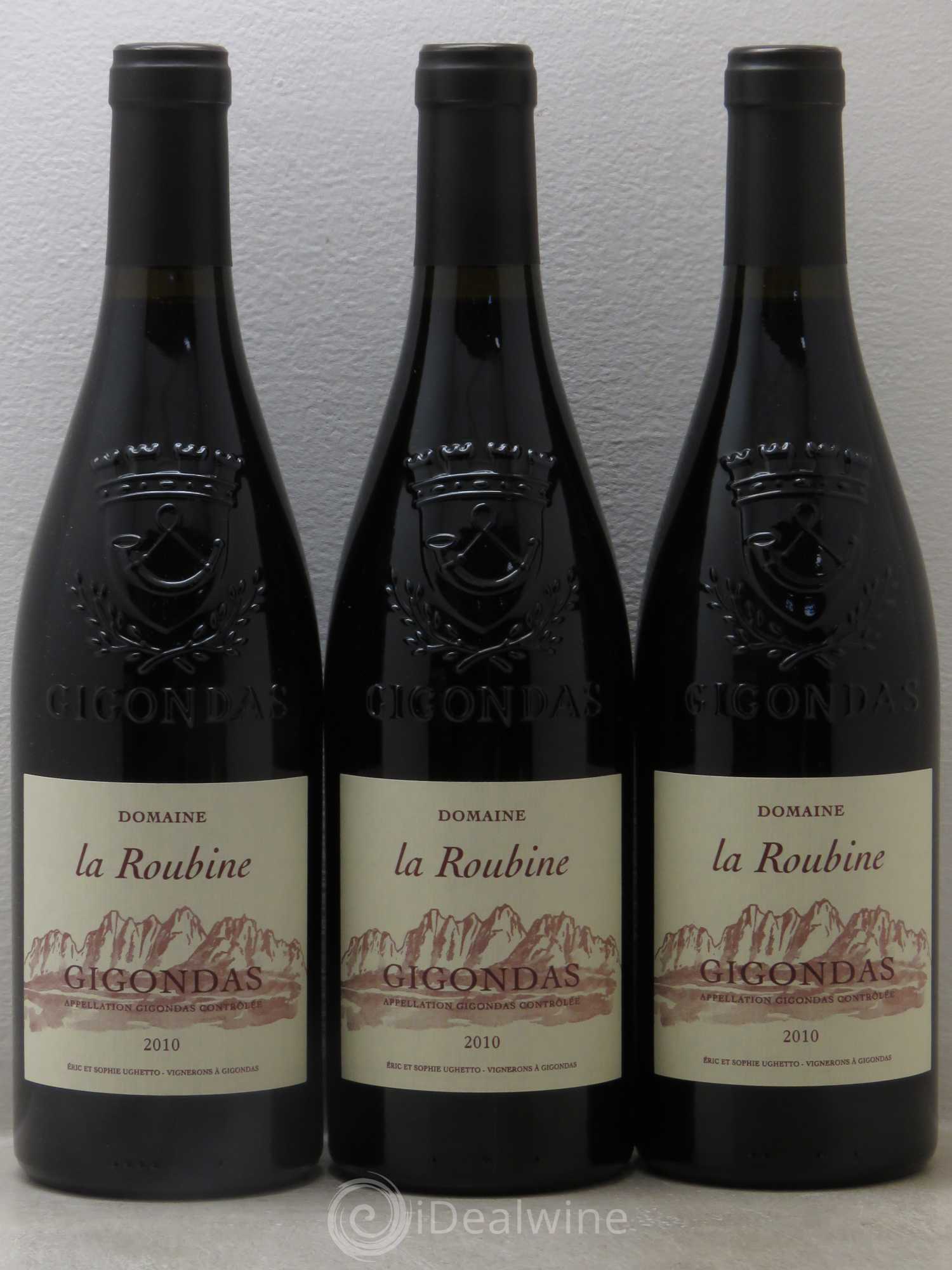 Gigondas Roubine 2010 - Lot de 3 bouteilles - 0