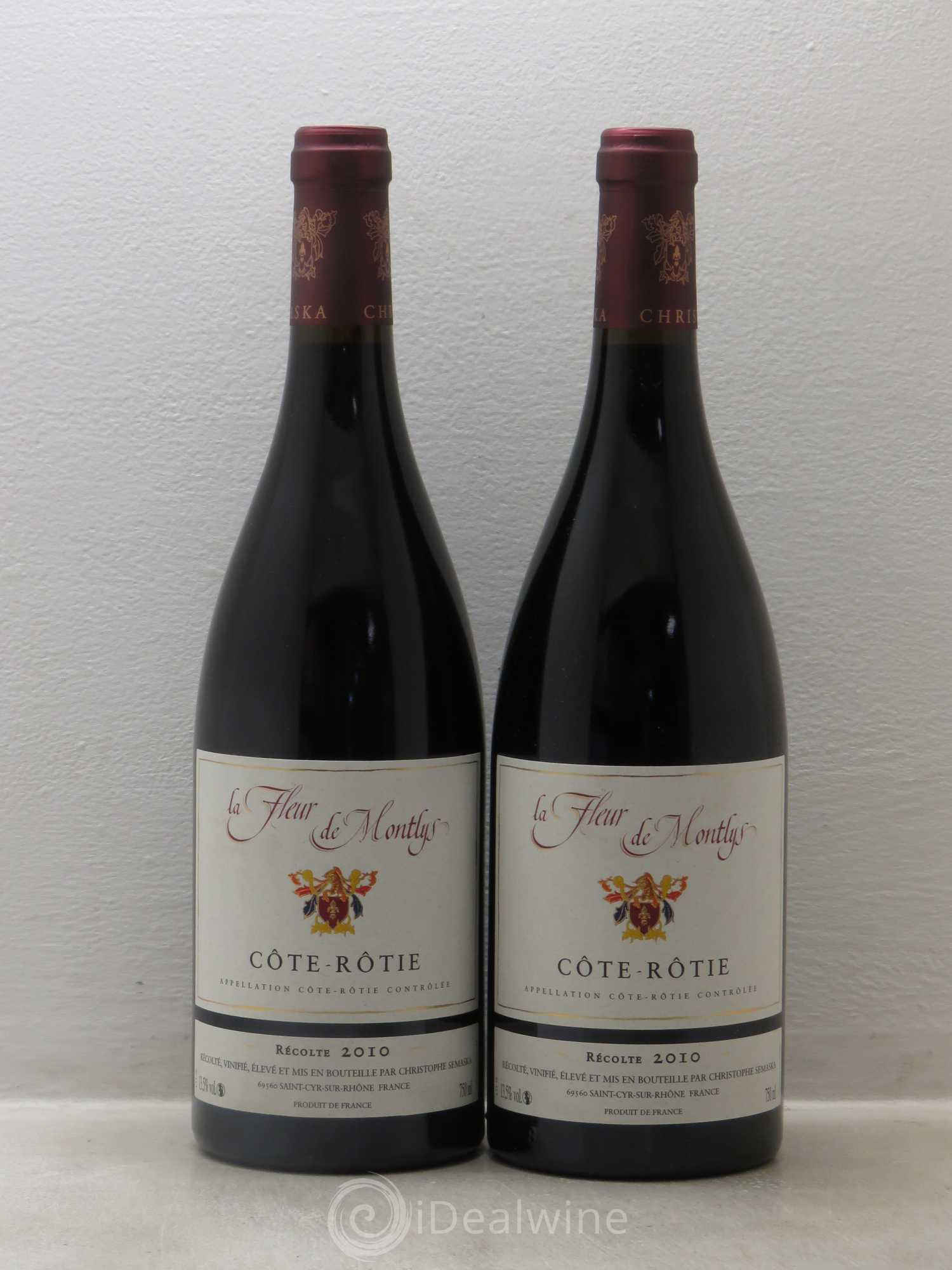 Côte-Rôtie La Fleur de Montlys -Christophe Semaska 2010 - Posten von 2 Flaschen - 0