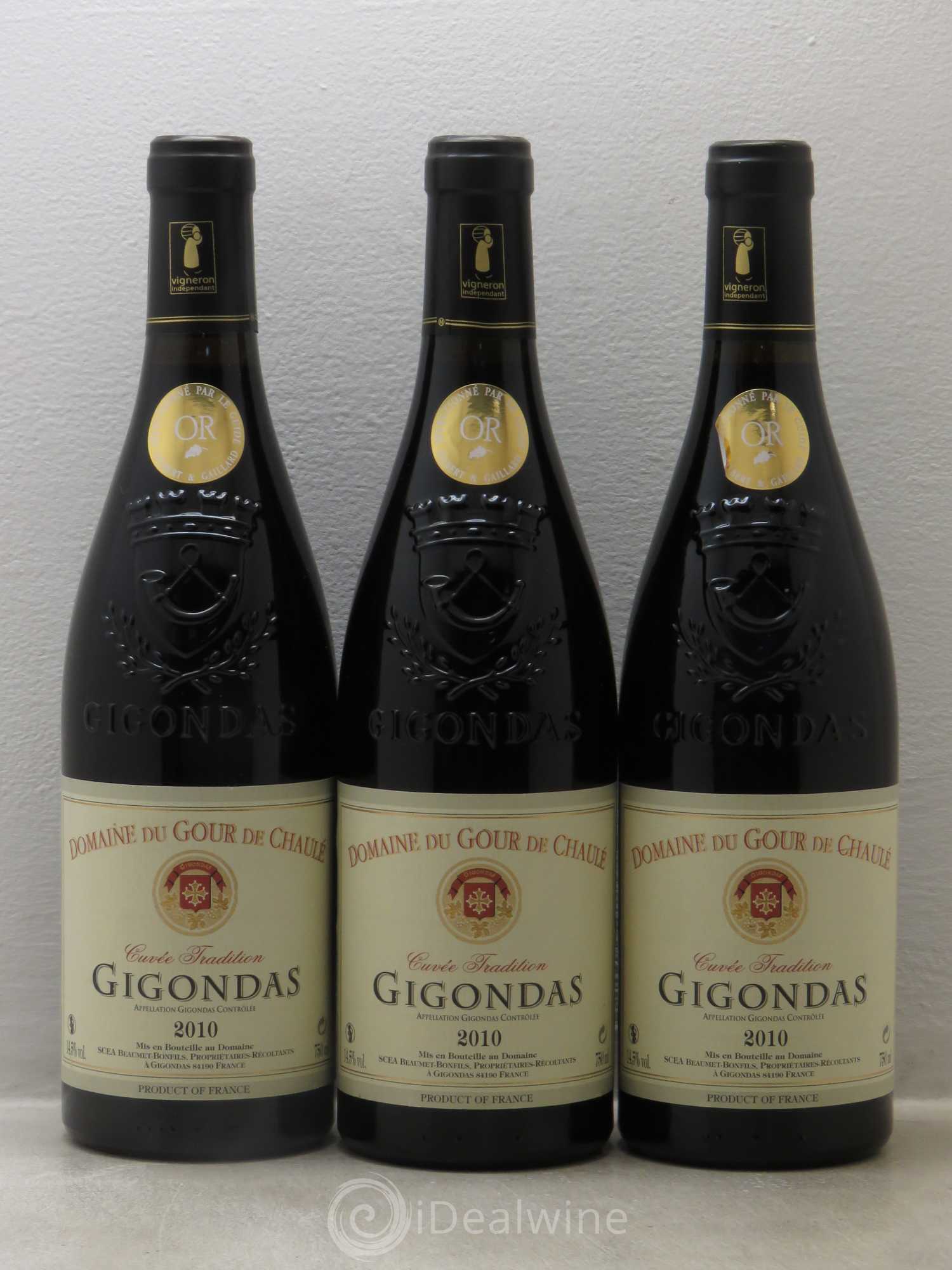 Gigondas Domaine du Gour du Chaulé - Cuvée Tradition 2010 - Posten von 3 Flaschen - 0