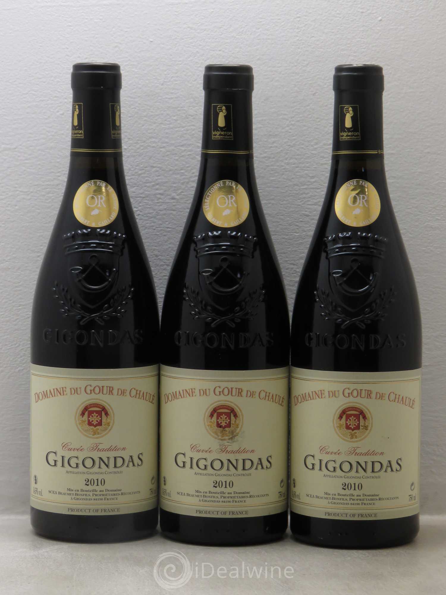 Gigondas Domaine du Gour du Chaulé - Cuvée Tradition 2010 - Posten von 3 Flaschen - 0