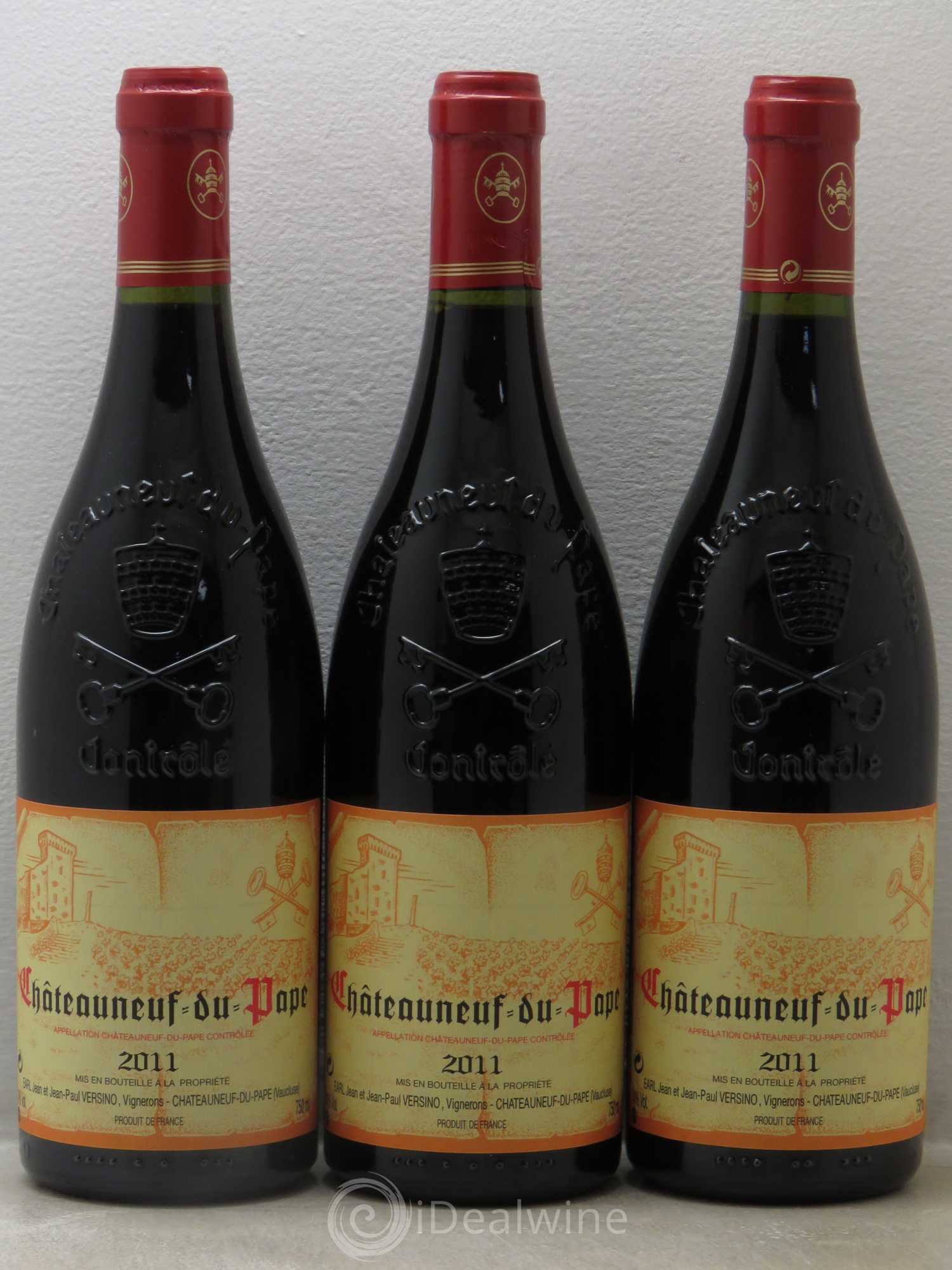 Châteauneuf-du-Pape Domaine Bois de Boursan (Domaine) Jean et Jean-Paul Versino 2011 - Lot de 3 bouteilles - 0