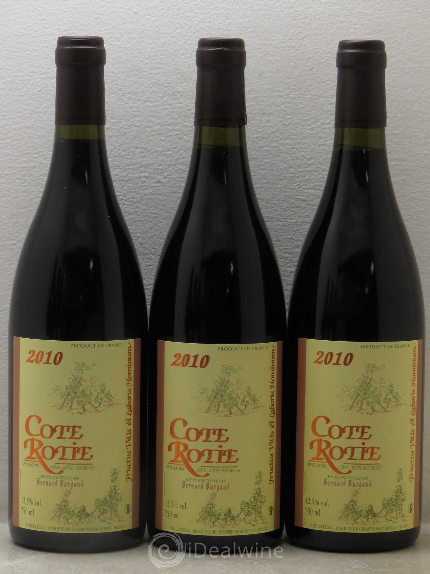Côte-Rôtie Bernard Burgaud 2010 - Lot de 6 bouteilles - 1
