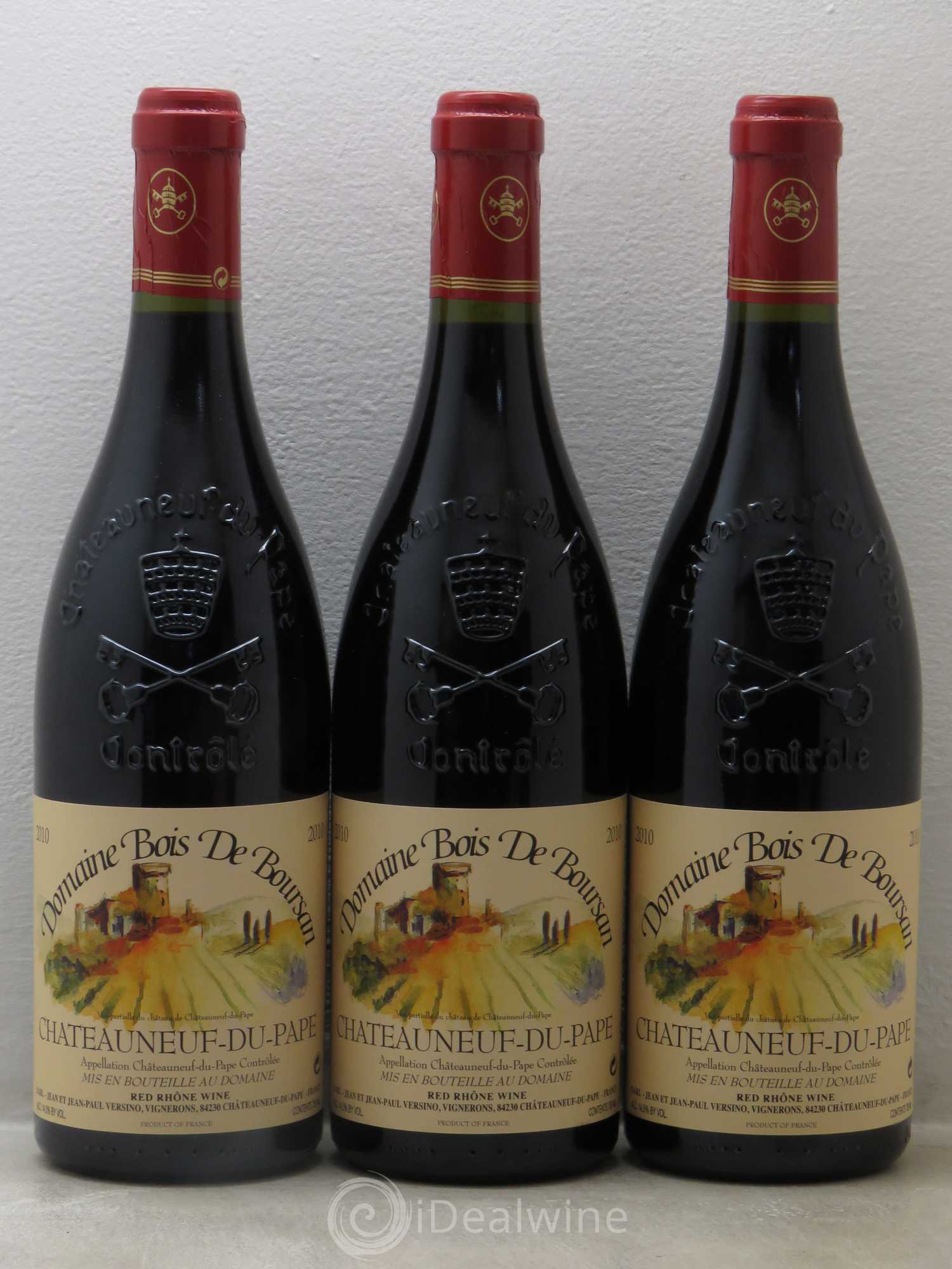 Châteauneuf-du-Pape Domaine Bois de Boursan (Domaine) Jean et Jean-Paul Versino 2010 - Lot de 6 bouteilles - 2