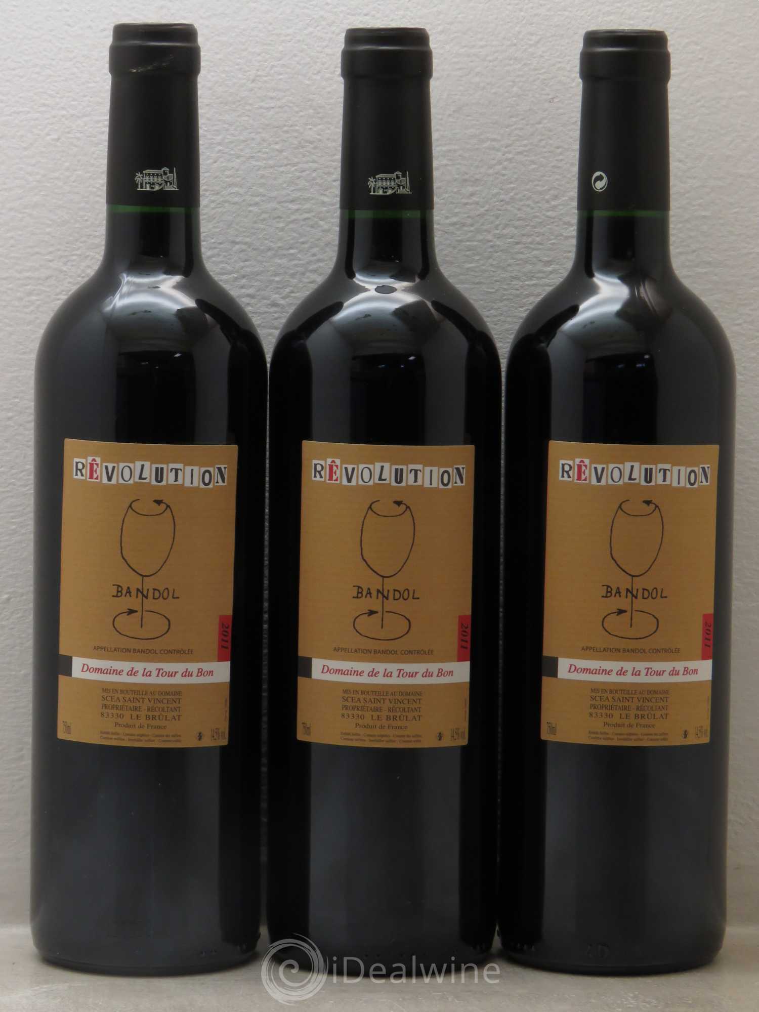 Bandol Révolution - Tour du Bon 2011 - Posten von 6 Flaschen - 2