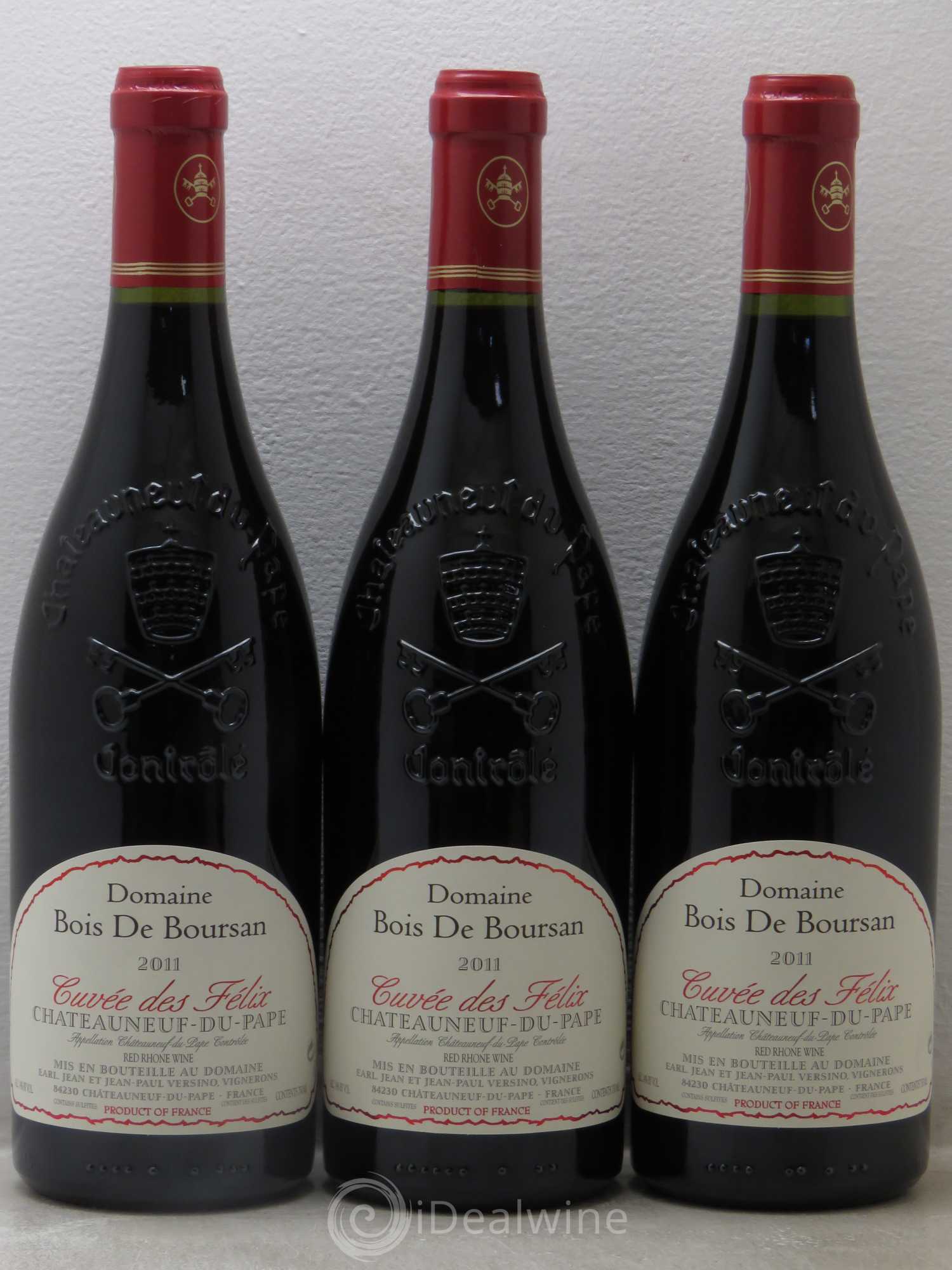 Châteauneuf-du-Pape Bois de Boursan (Domaine) Cuvée des Félix Jean et Jean-Paul Versino 2011 - Lot de 6 bouteilles - 2
