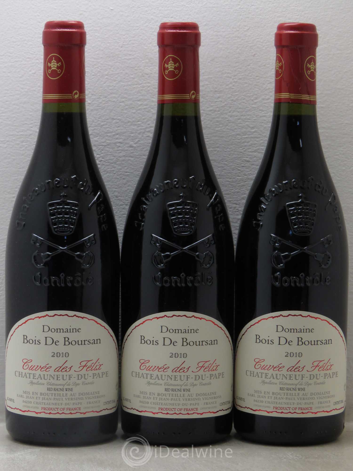 Châteauneuf-du-Pape Bois de Boursan (Domaine) Cuvée des Félix Jean et Jean-Paul Versino 2010 - Lot de 6 bouteilles - 2