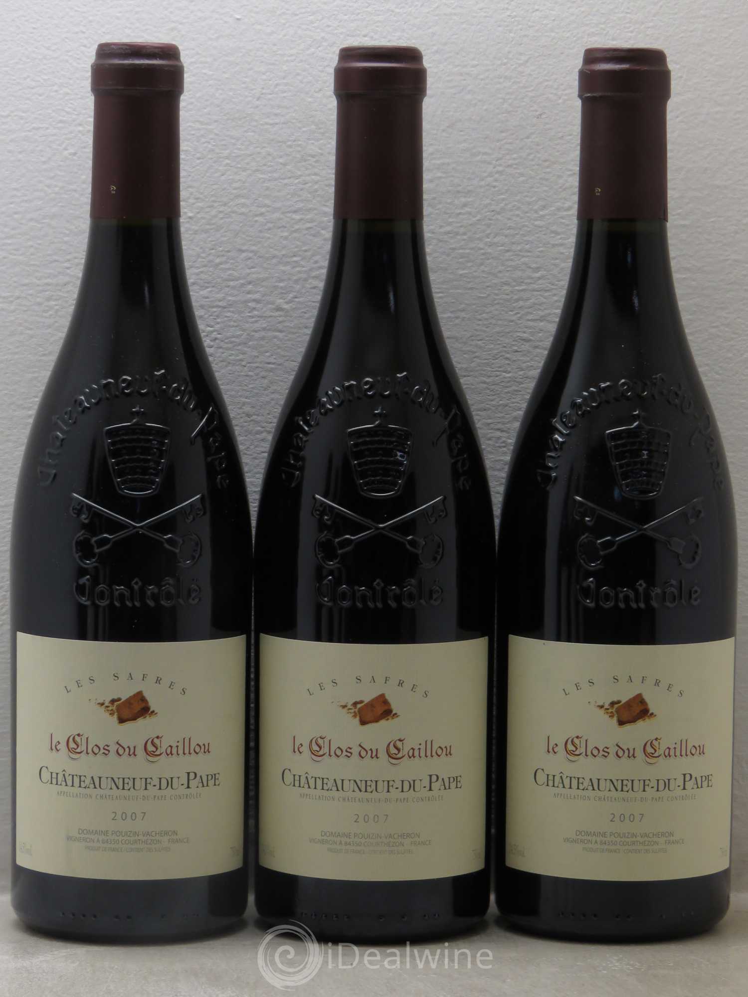 Châteauneuf-du-Pape Domaine Le Clos Du Caillou Les Safres 2007 - Lot de 6 bouteilles - 1