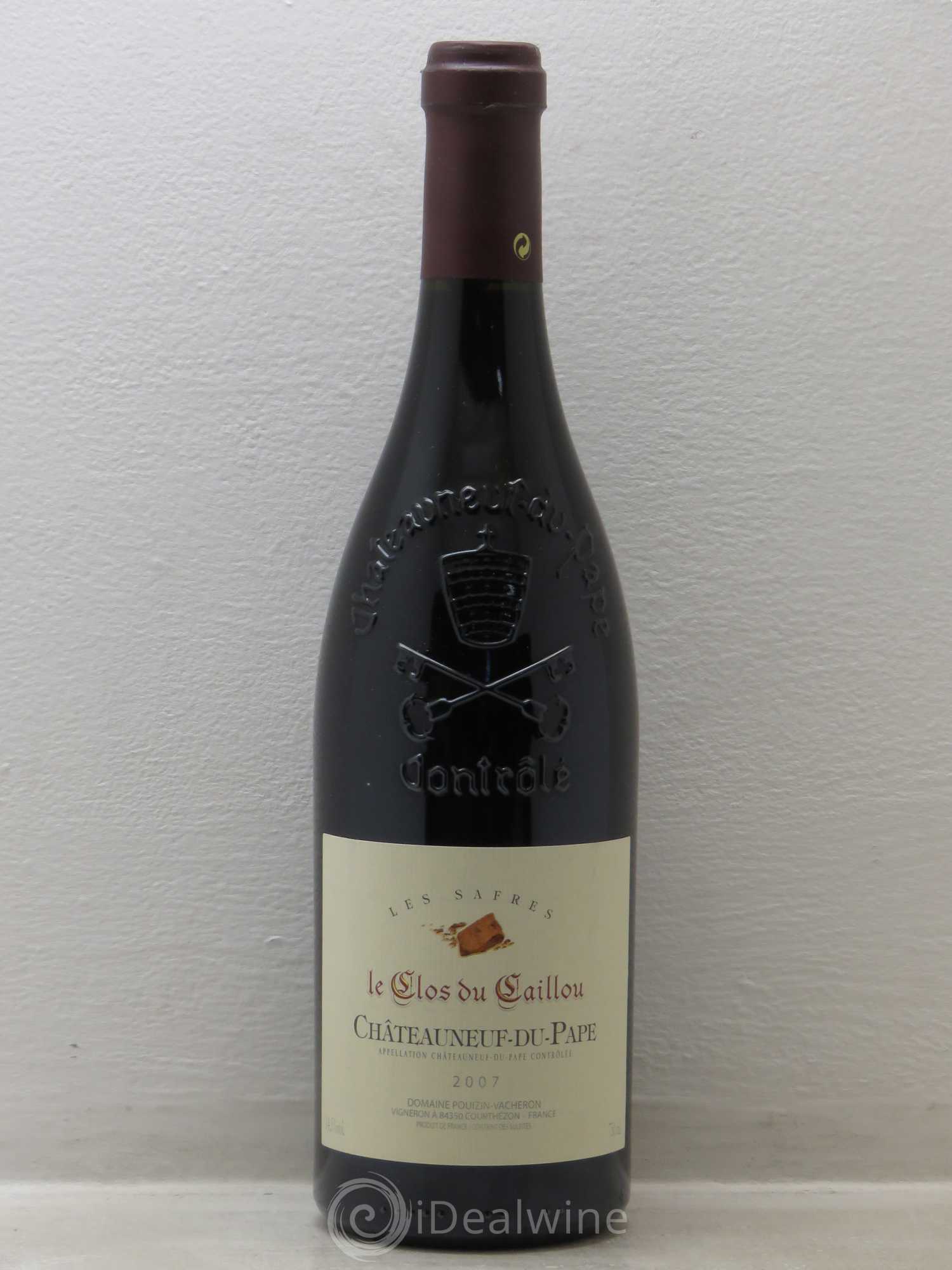Châteauneuf-du-Pape Domaine Le Clos Du Caillou Les Safres 2007 - Lot de 1 bouteille - 0