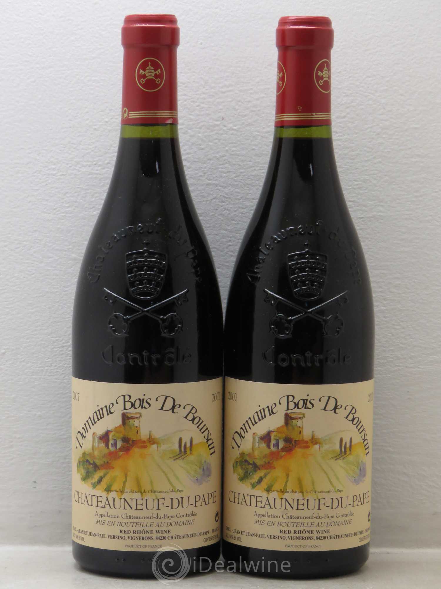 Châteauneuf-du-Pape Domaine Bois de Boursan (Domaine) Jean et Jean-Paul Versino 2007 - Lot de 5 bouteilles - 2