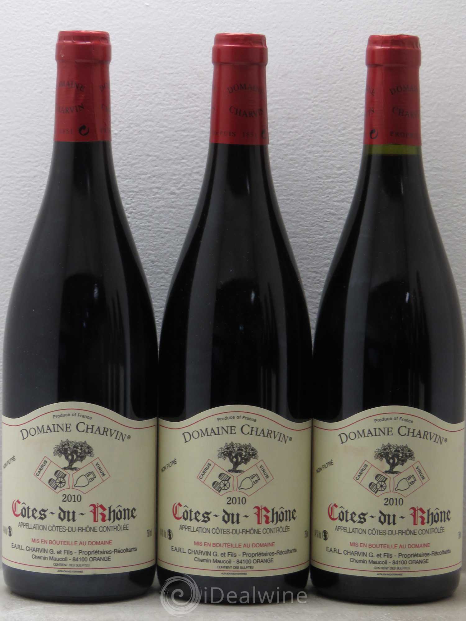Côtes-du-Rhône Charvin (Domaine) 2010 - Lot de 6 bouteilles - 1