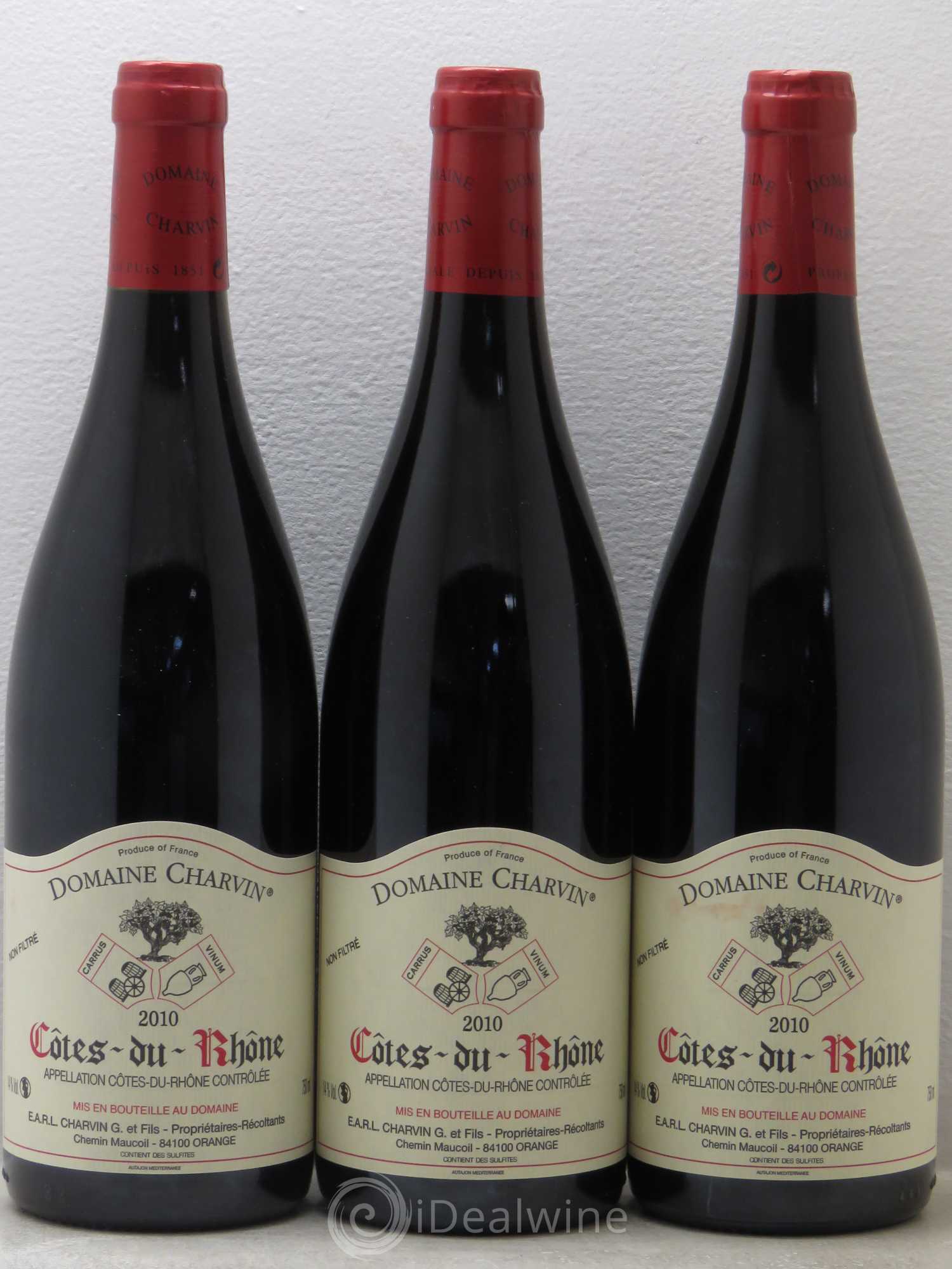 Côtes-du-Rhône Charvin (Domaine) 2010 - Lot de 6 bouteilles - 2