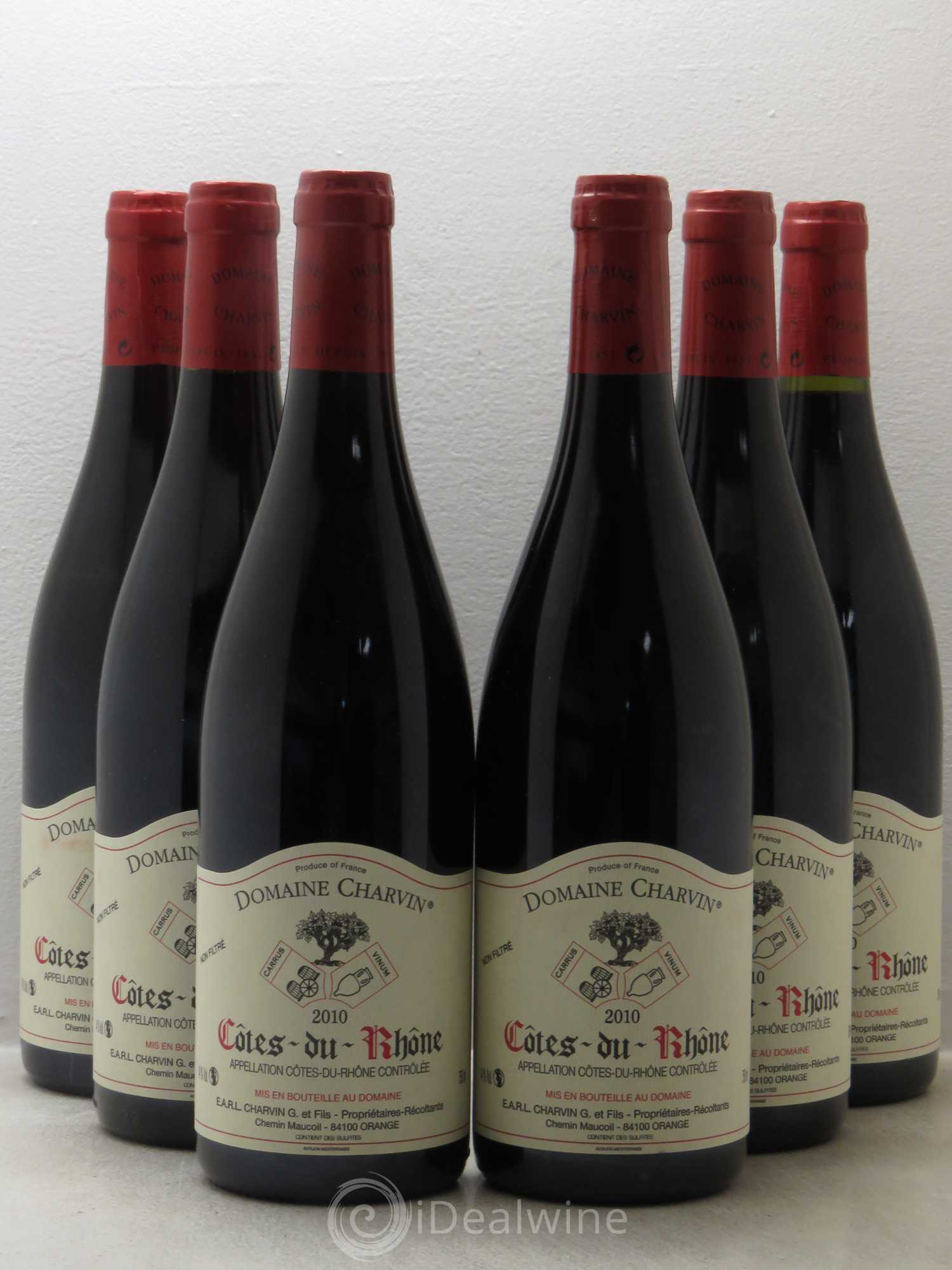 Côtes-du-Rhône Charvin (Domaine) 2010 - Lot de 6 bouteilles - 0