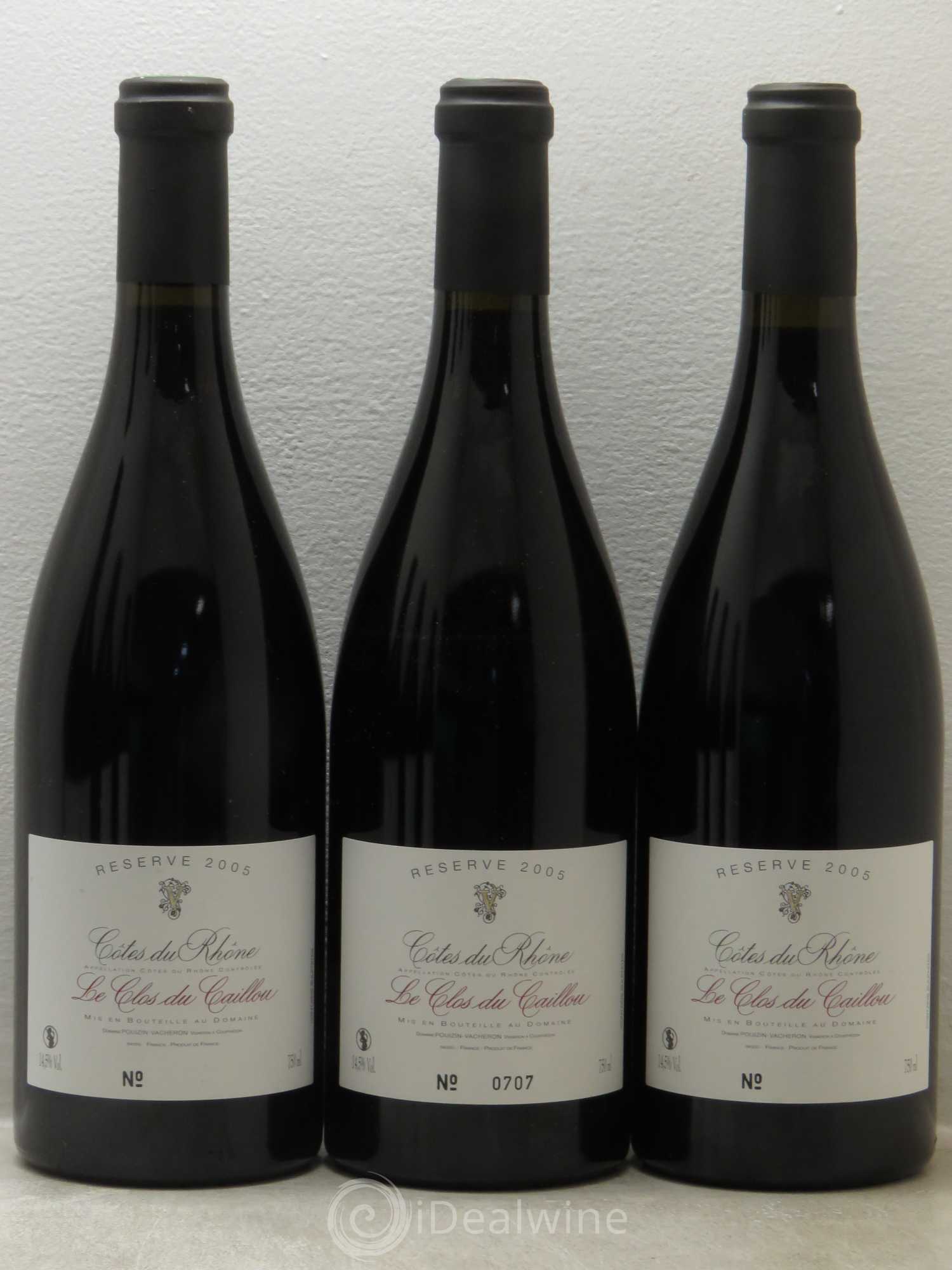Côtes-du-Rhône Réserve - Clos du Caillou 2005 - Posten von 6 Flaschen - 1