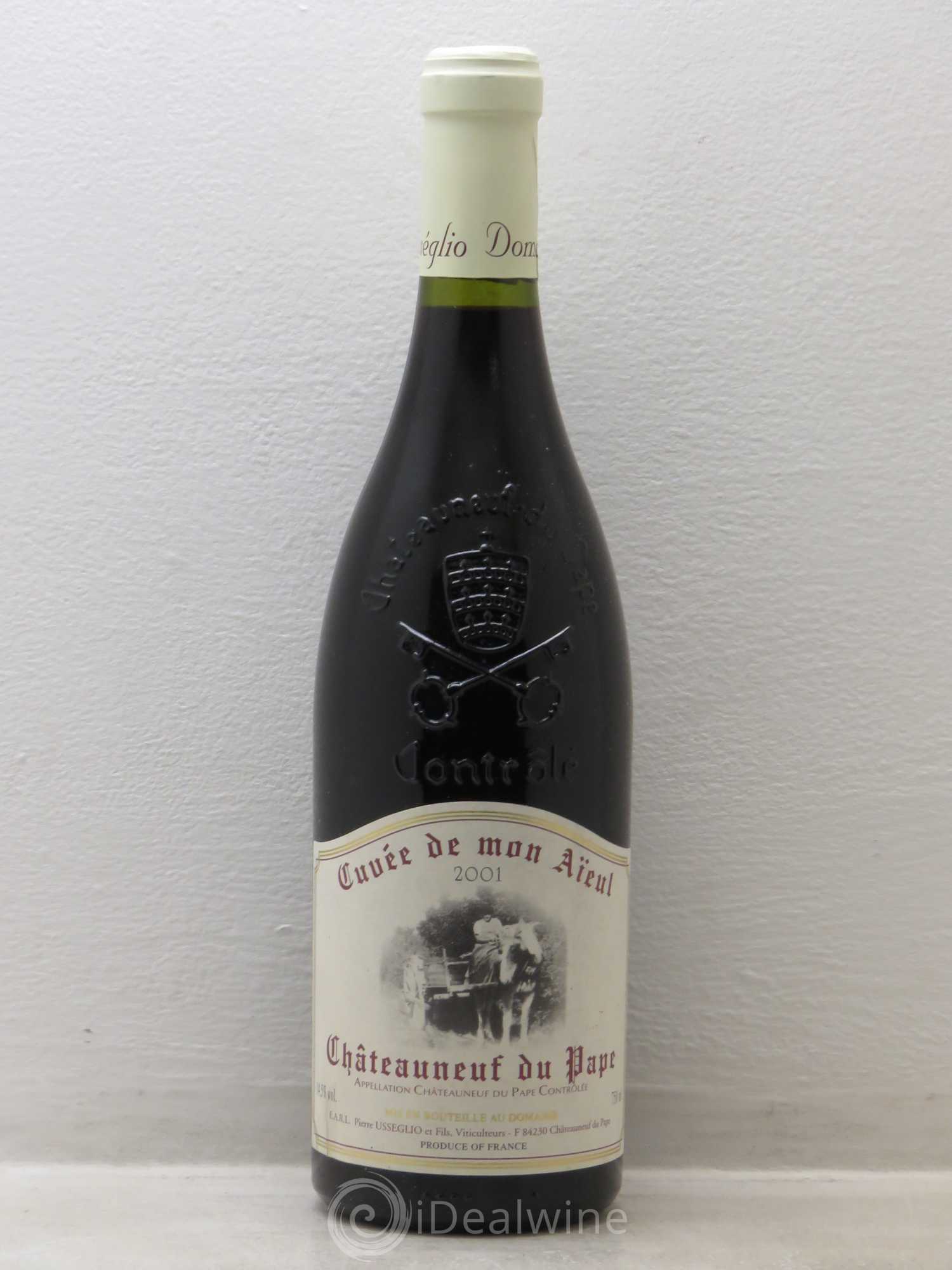 Châteauneuf-du-Pape Cuvée de mon Aïeul Pierre Usseglio & Fils 2001 - Lot de 1 bouteille - 0