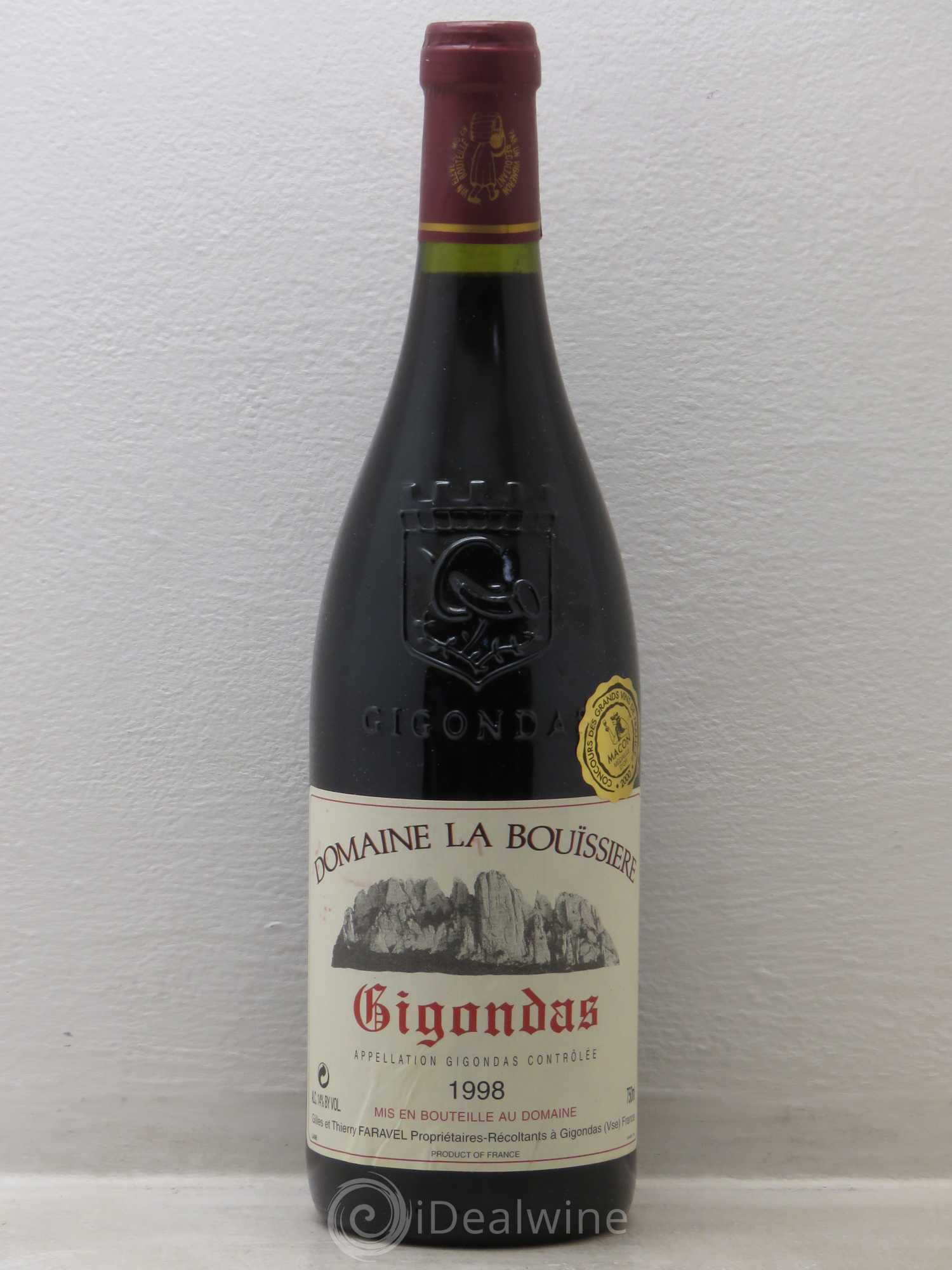 Gigondas La Bouïssière 1998 - Lot de 1 bouteille - 0