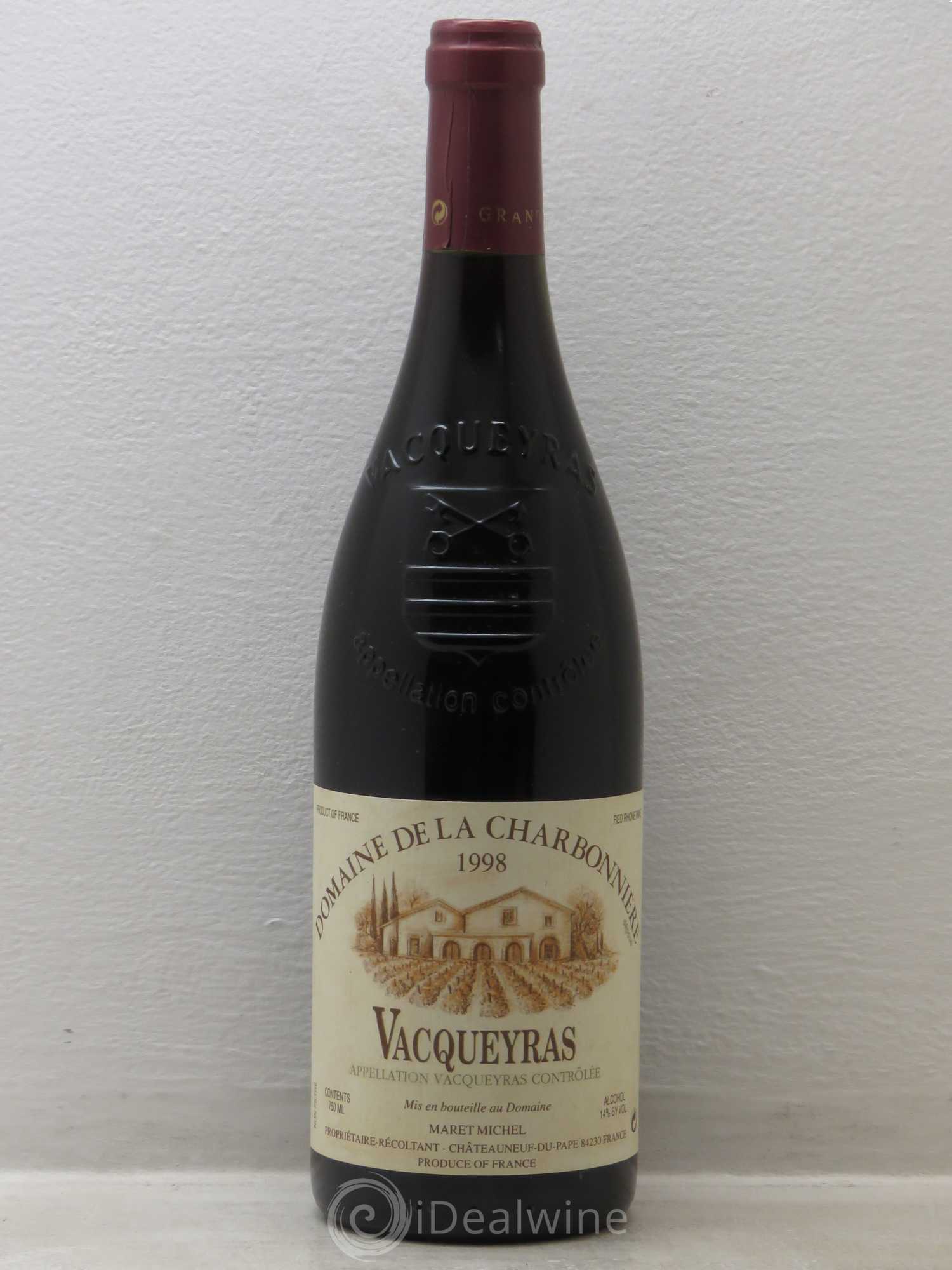 Vacqueyras Domaine de la Charbonnière 1998 - Posten von 1 Flasche - 0