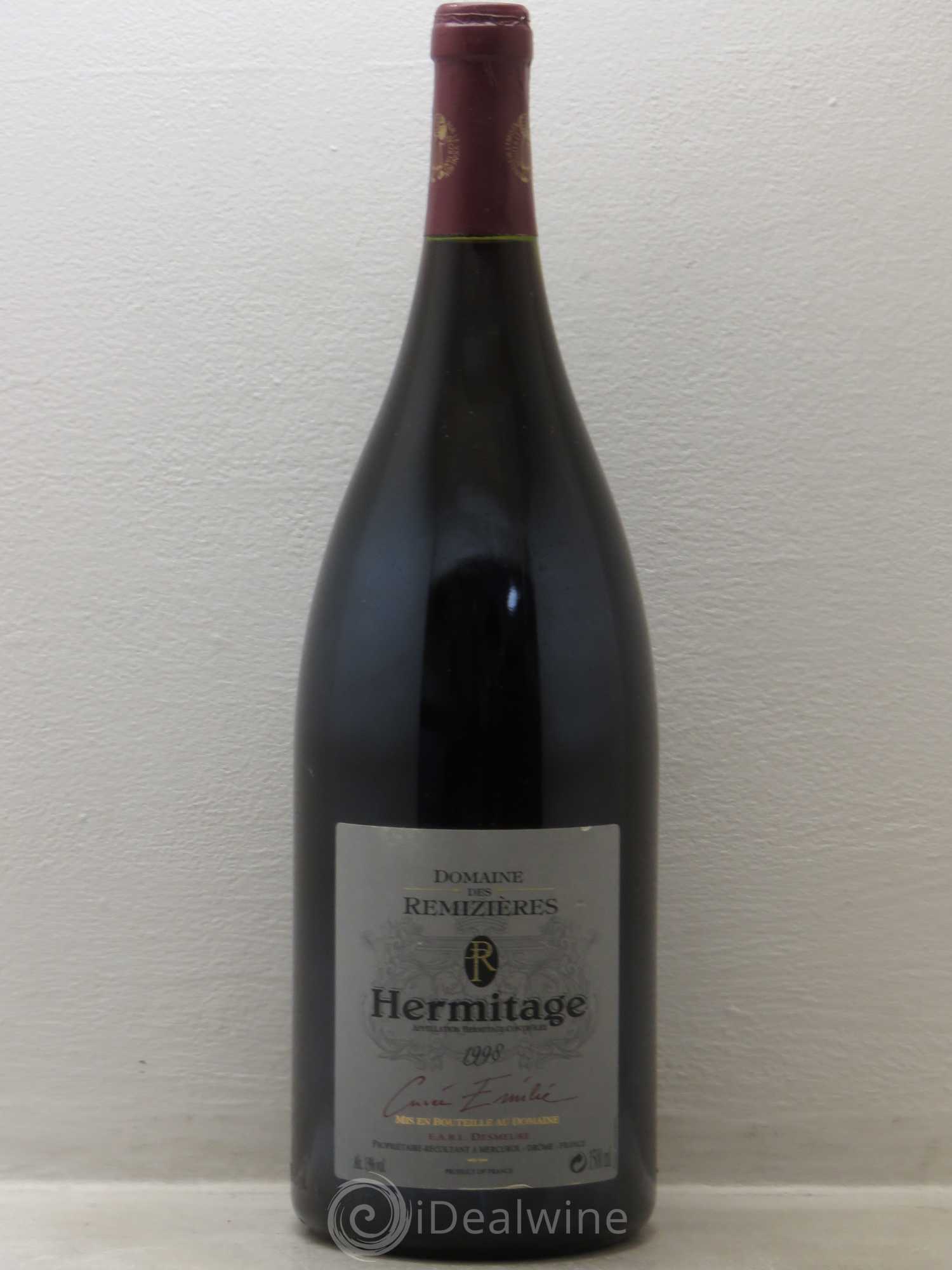 Hermitage Cuvée Emilie Rémizières (Domaine des) 1998 - Lot de 1 magnum - 0