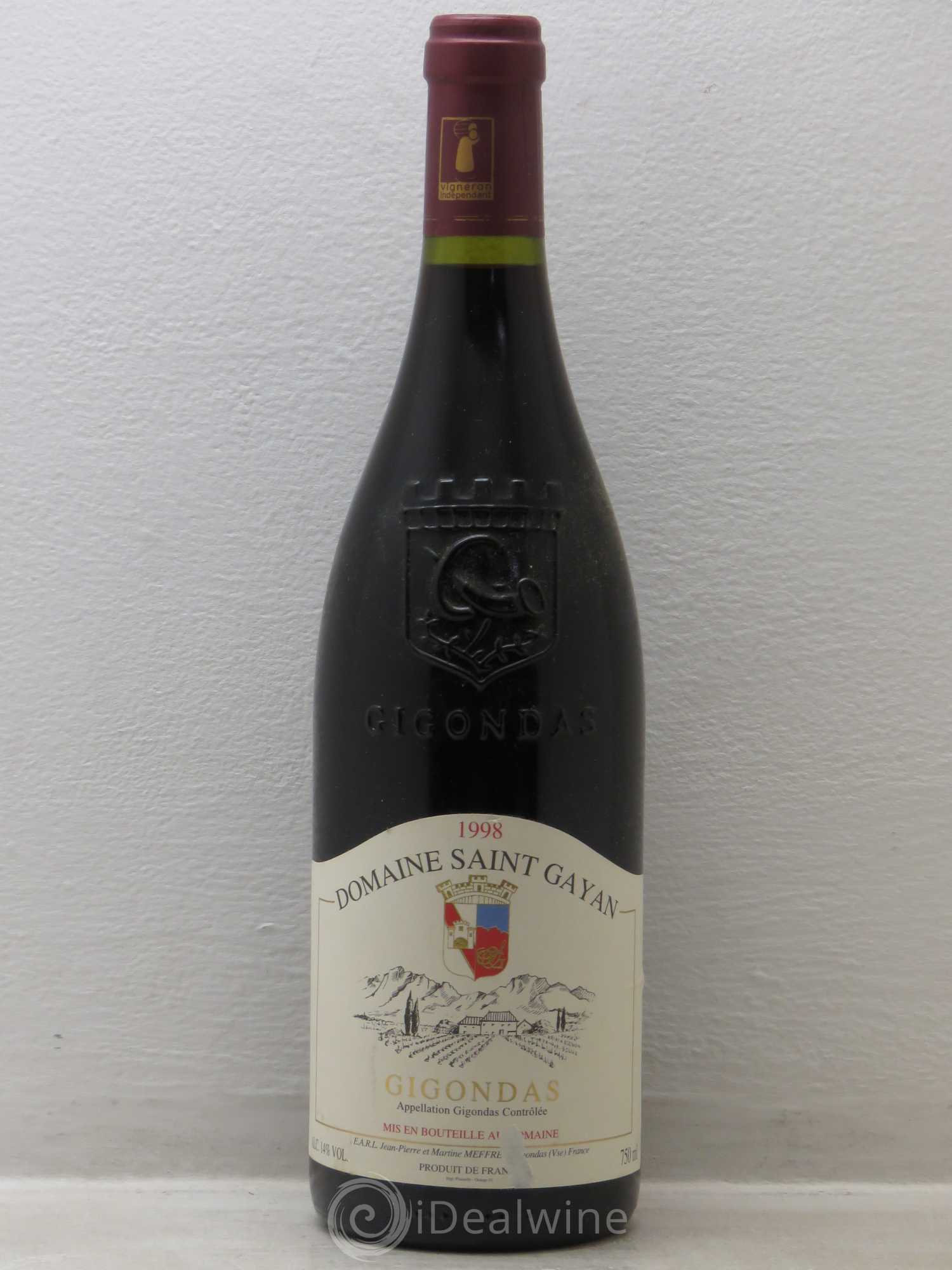 Gigondas Domaine Saint Gayan 1998 - Posten von 1 Flasche - 0