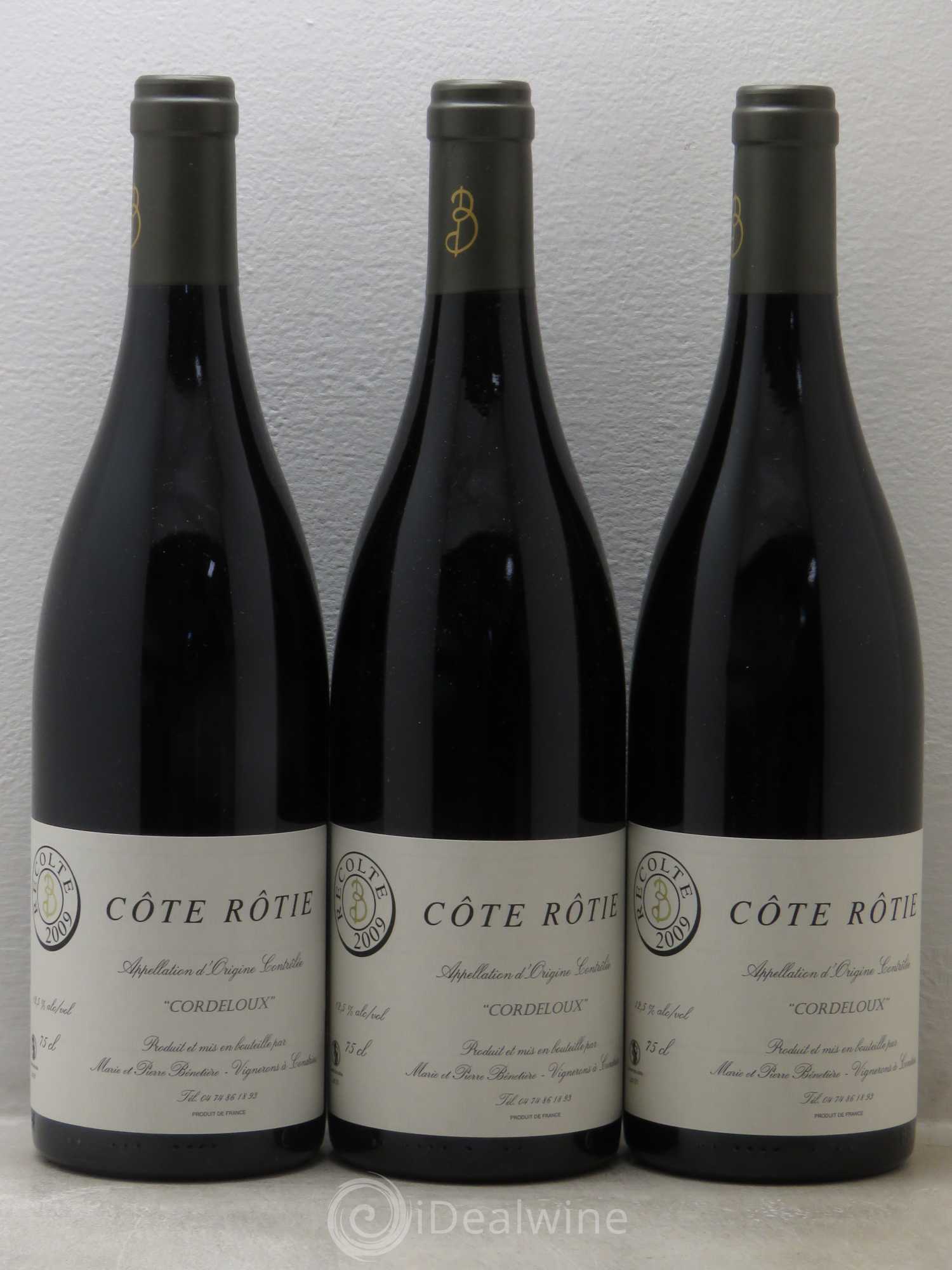 Côte-Rôtie Cuvée Cordeloux Domaine Benetière 2009 - Posten von 3 Flaschen - 0