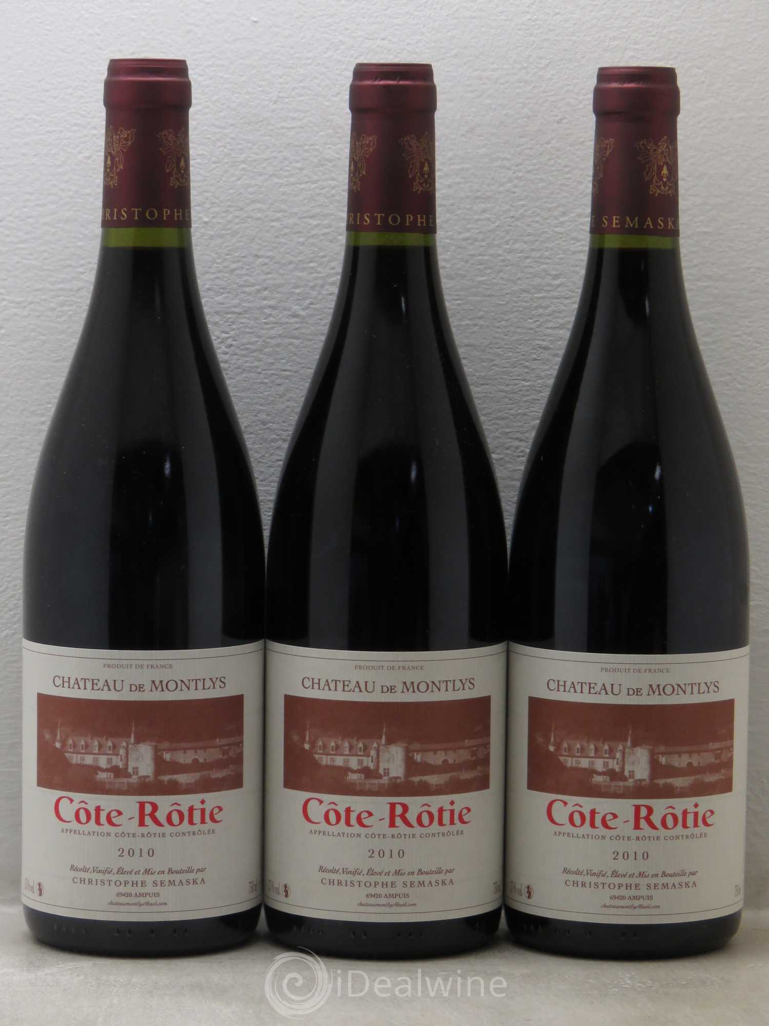 Côte-Rôtie Château de Montlys 2010 - Lot de 3 bouteilles - 0