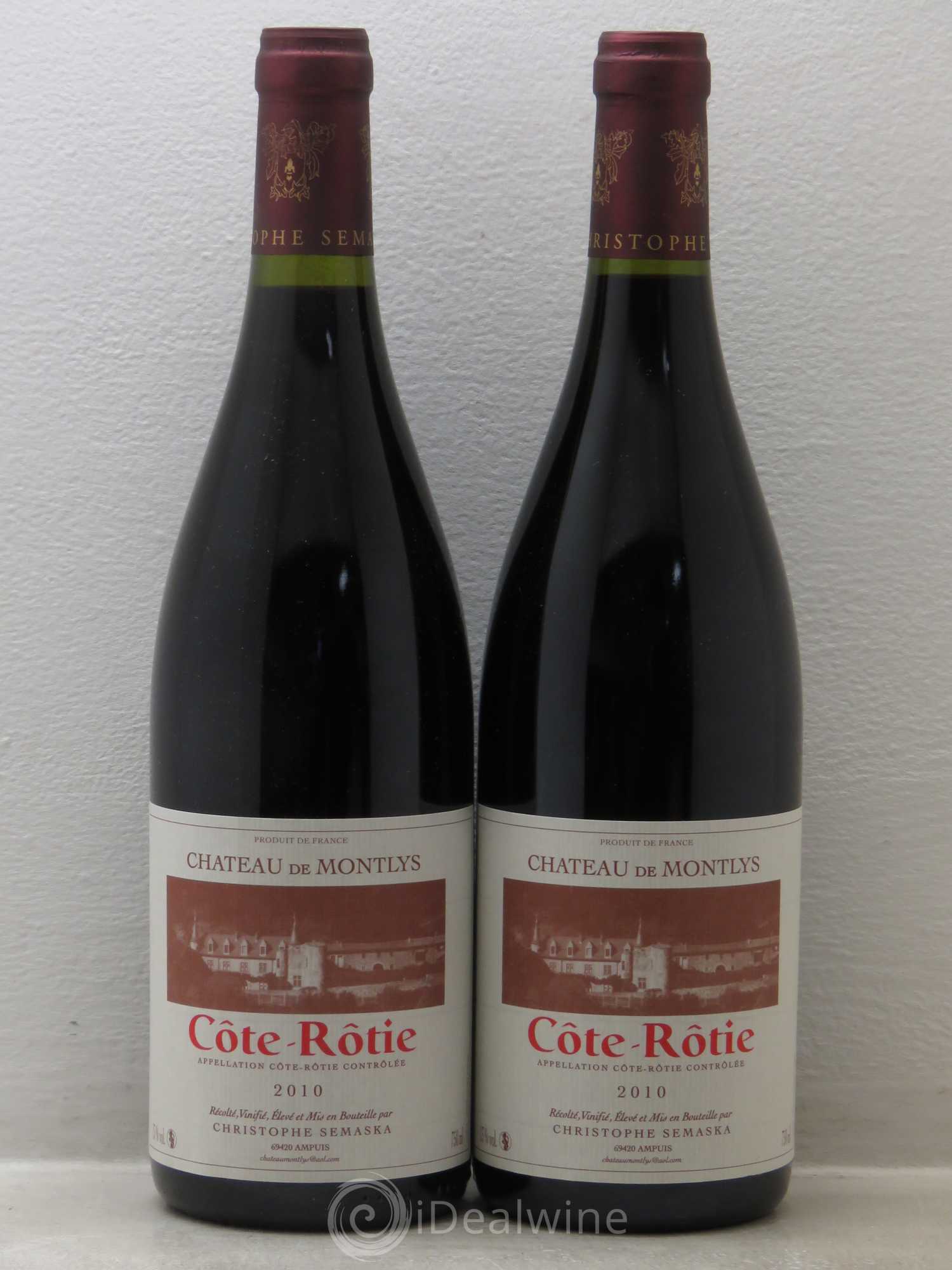 Côte-Rôtie Château de Montlys 2010 - Lot de 2 bouteilles - 0