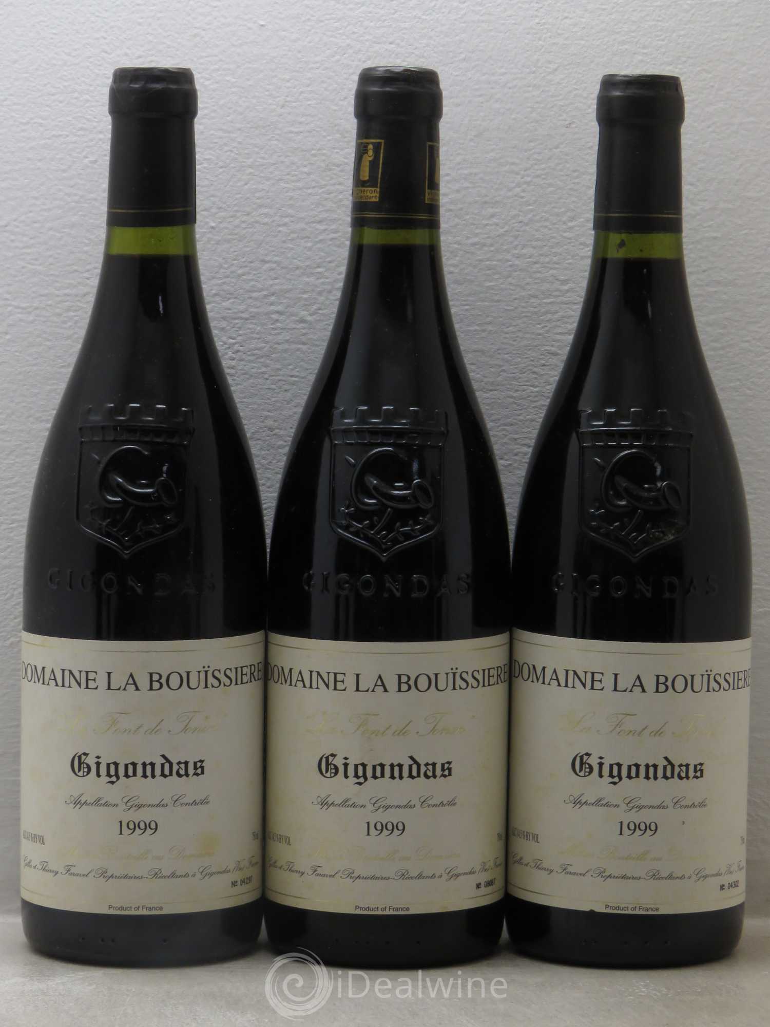 Gigondas La Font de Tonin La Bouïssière 1999 - Lot de 6 bouteilles - 1