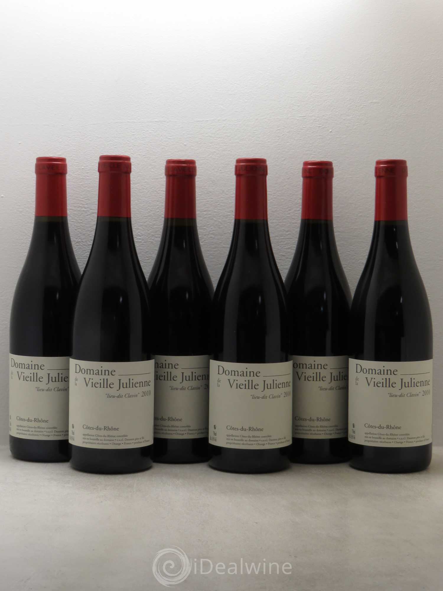 Côtes-du-Rhône Lieu-dit Clavin Vieille Julienne 2010 - Posten von 6 Flaschen - 0