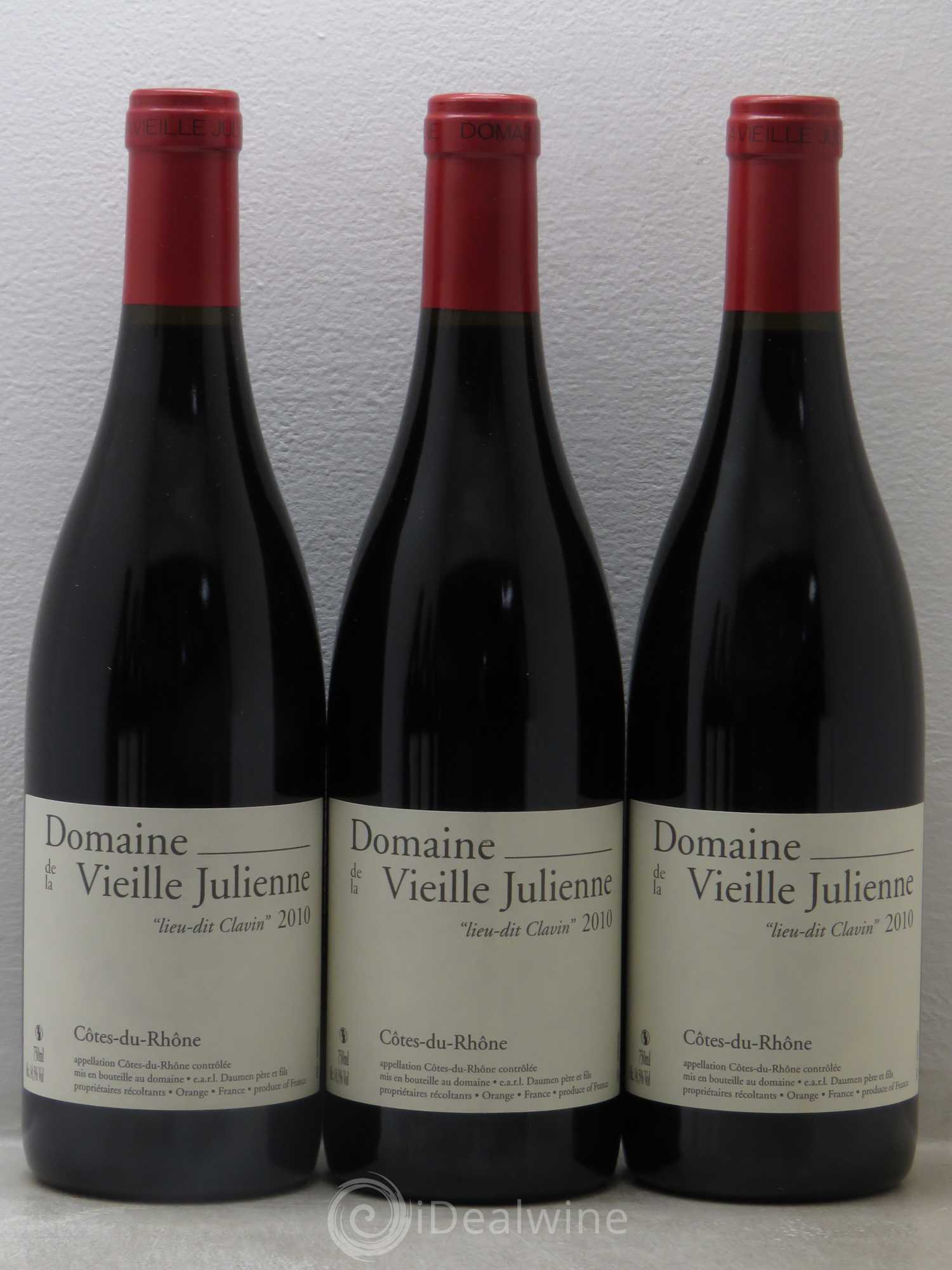 Côtes-du-Rhône Lieu-dit Clavin Vieille Julienne 2010 - Posten von 6 Flaschen - 1