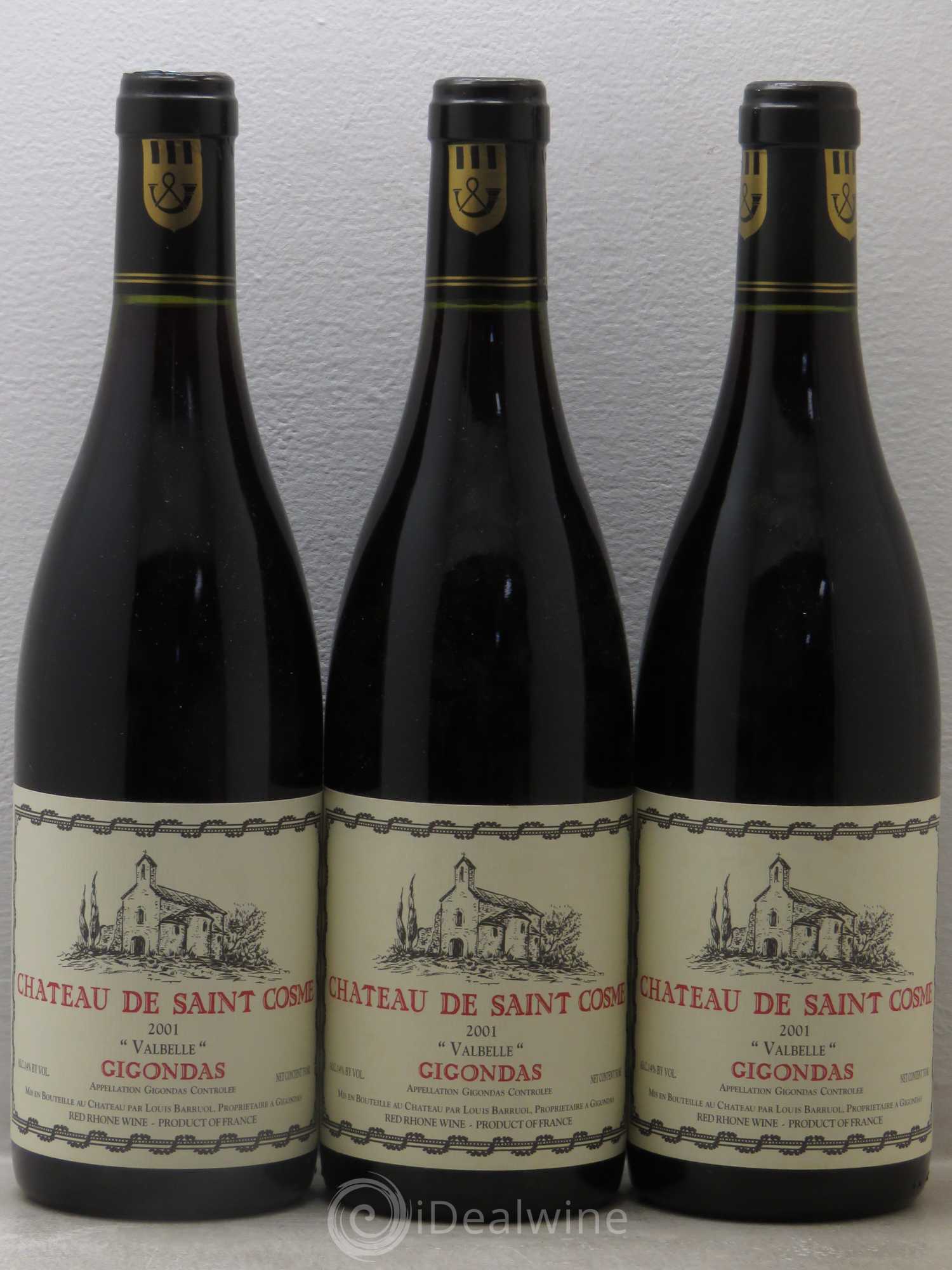 Gigondas Valbelle Saint Cosme 2001 - Lot de 6 bouteilles - 2