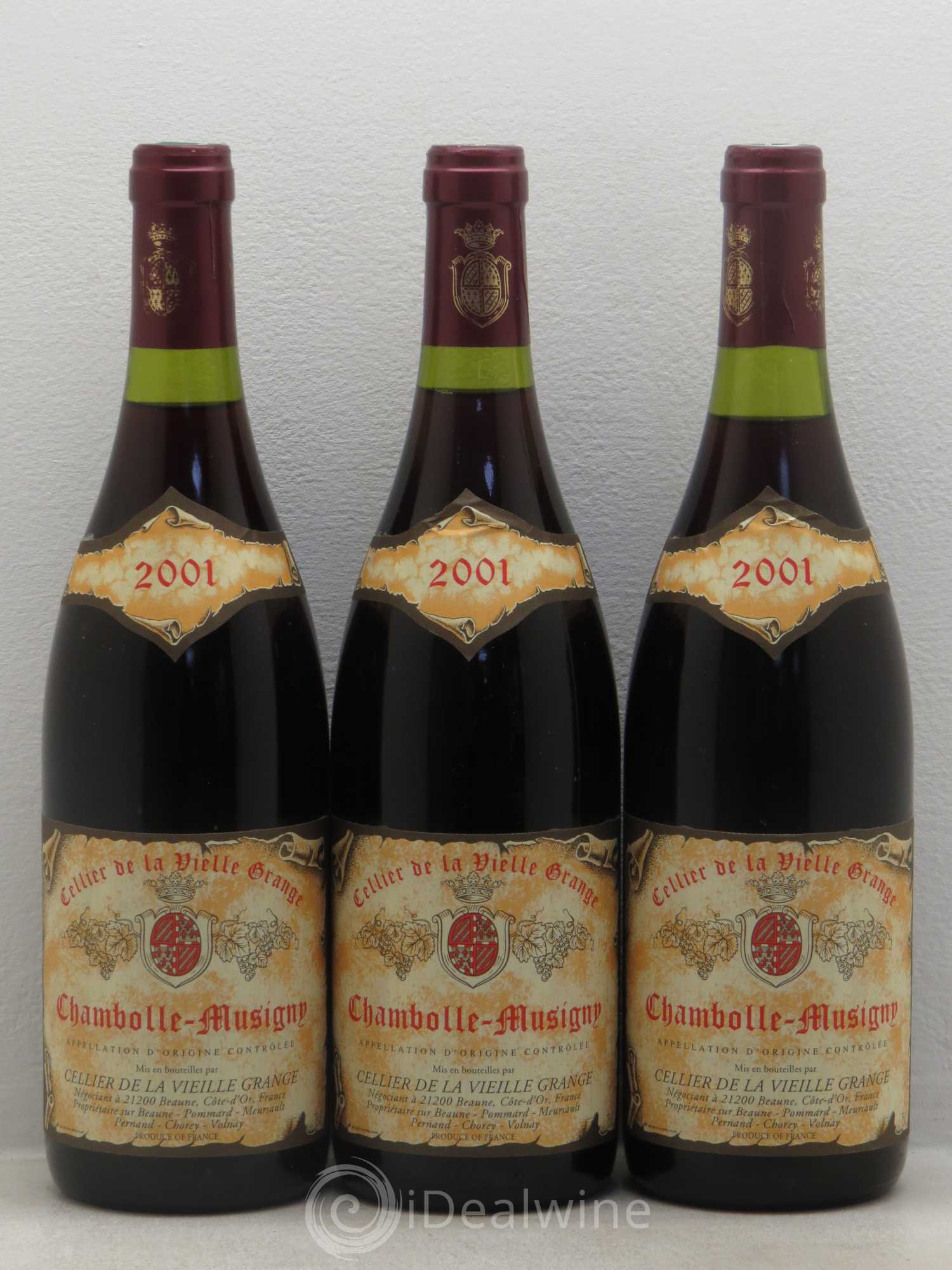 Chambolle-Musigny Cellier de la Vieille Grange 2001 - Posten von 3 Flaschen - 0