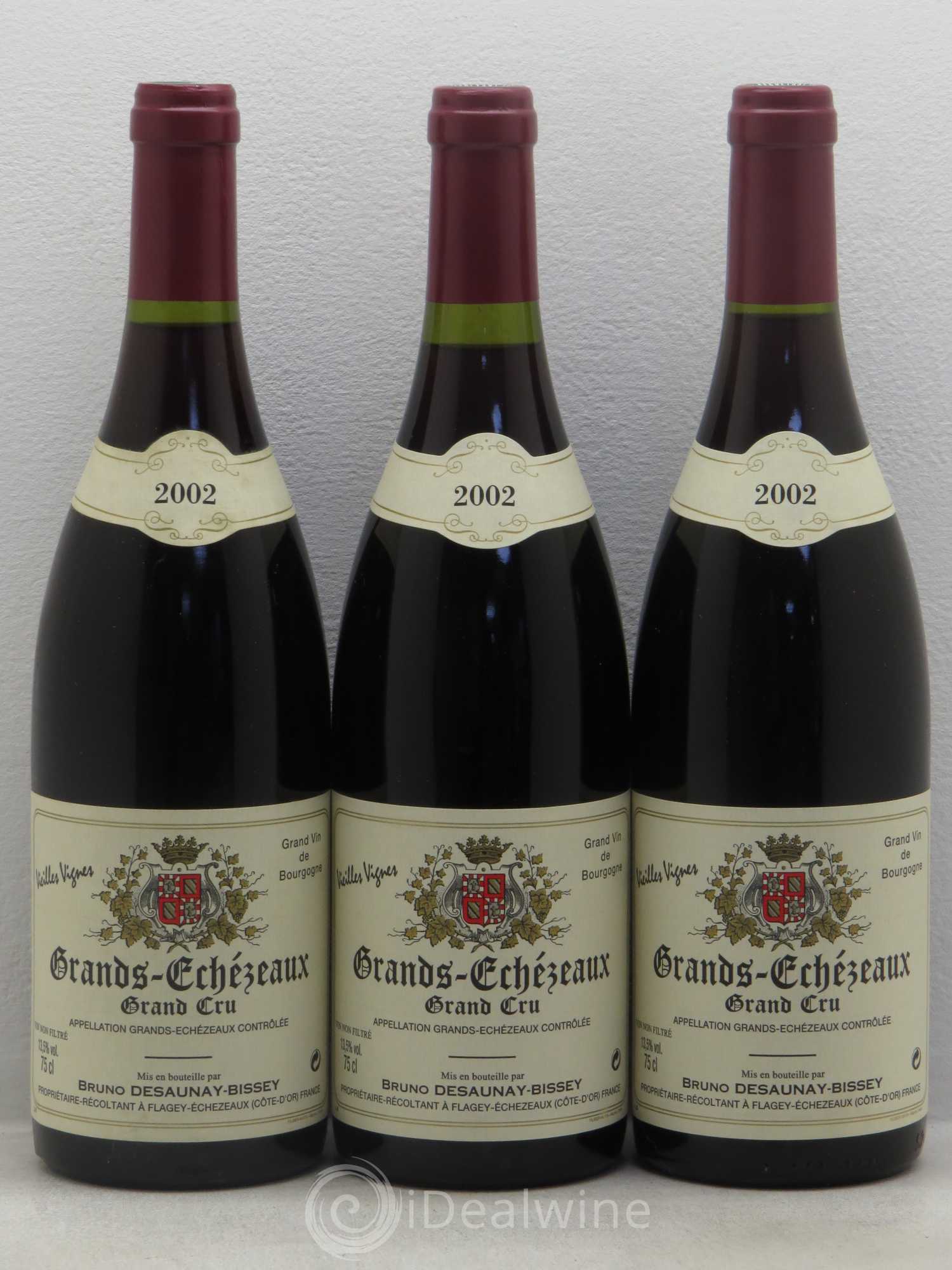 Grands-Echezeaux Grand Cru Vieilles Vignes - Desaunay-Bissey 2002 - Posten von 3 Flaschen - 0