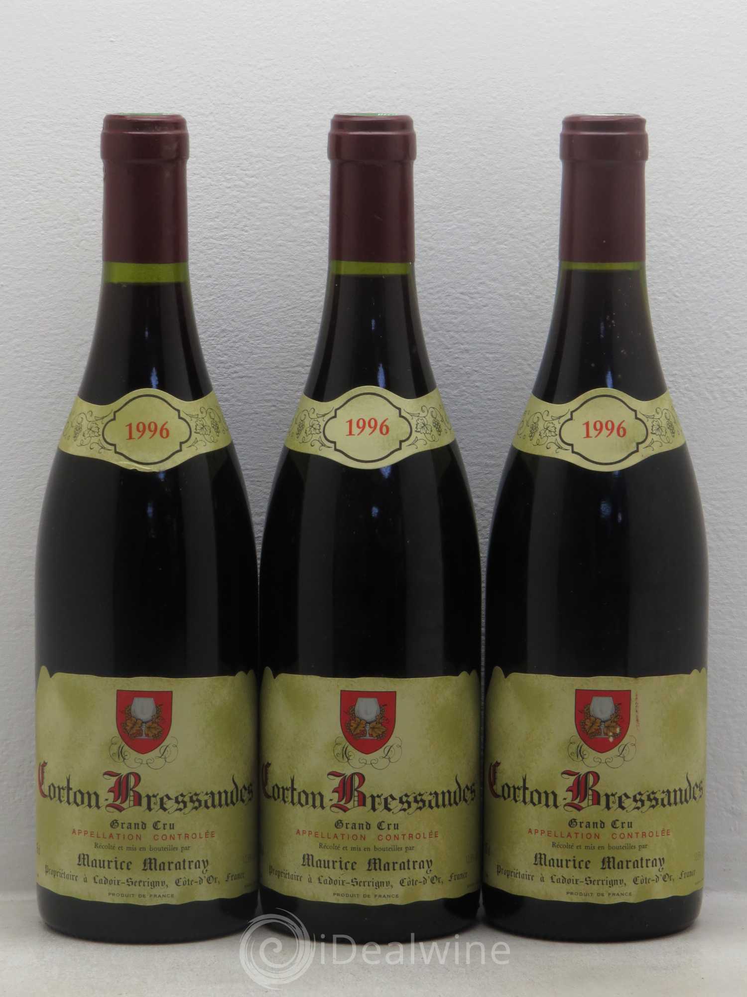 Corton Grand Cru Bressandes - Maurice Maratray 1996 - Posten von 3 Flaschen - 0