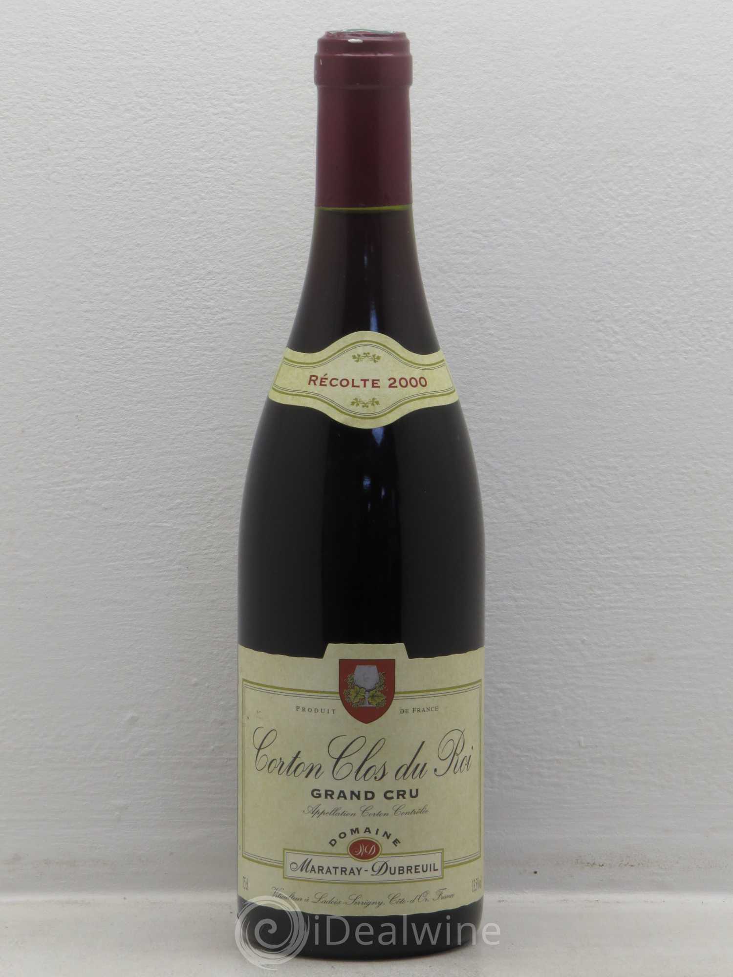 Corton Grand Cru Clos du Roy - Maratray-Dubreuil 2000 - Posten von 1 Flasche - 0